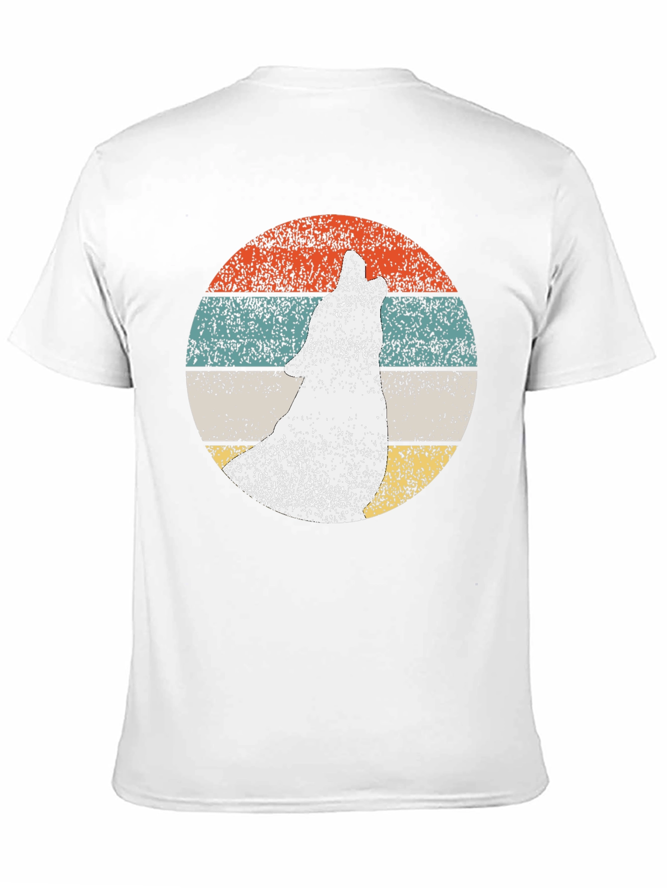 Black Retro Wolf Graphic Tee - Men's Black T-Shirt view 11