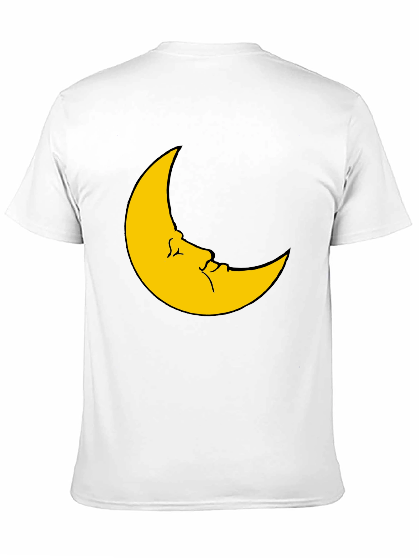 Black Moon Face Graphic Tee - Soft Black T-Shirt view 11