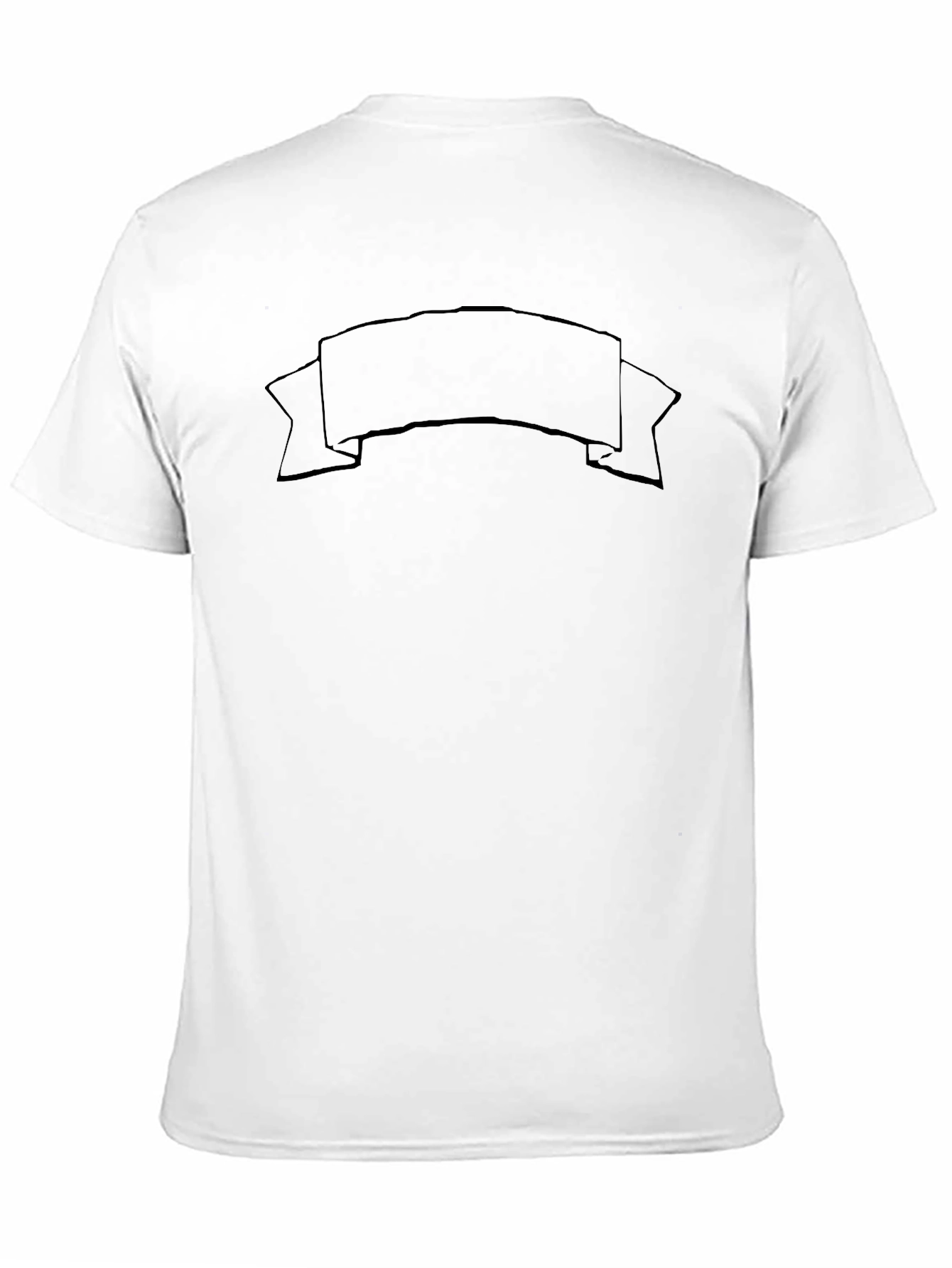 Black Men's Black Graphic T-Shirt with Customizable Banner Design view 11