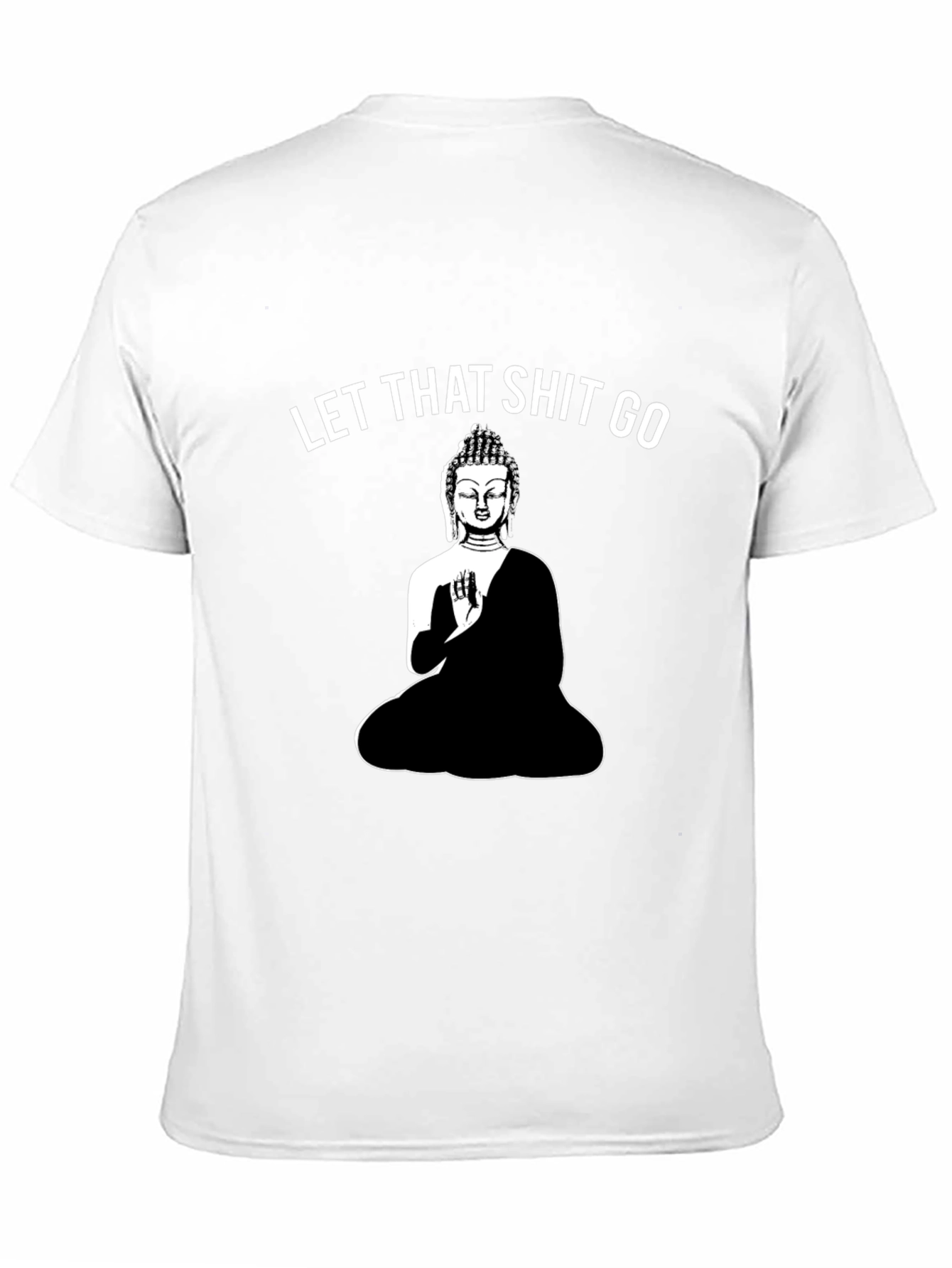 Black Let That Shit Go Buddha Graphic Tee - Black view 11