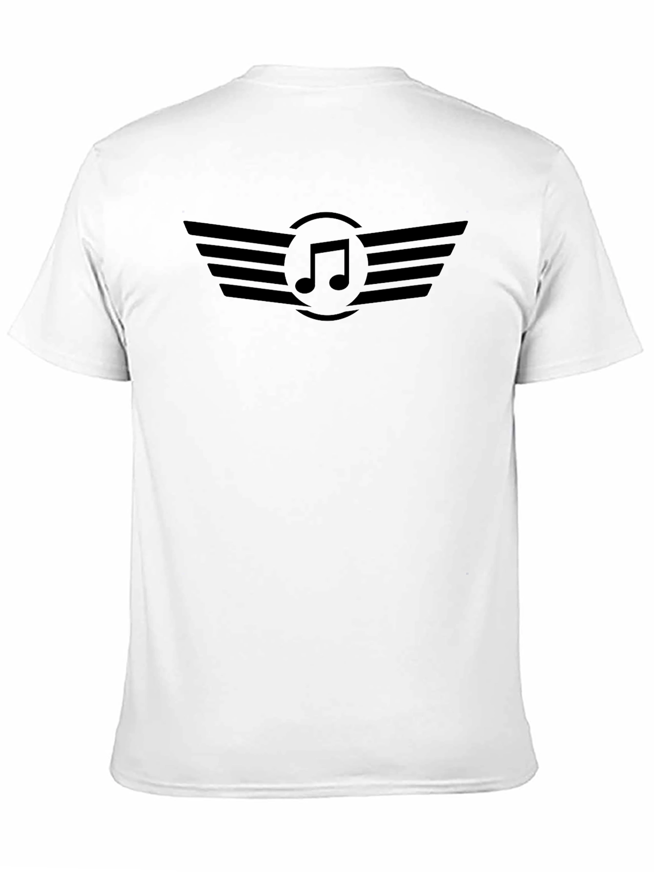 Black Black Music Note Wings Graphic T-Shirt view 11