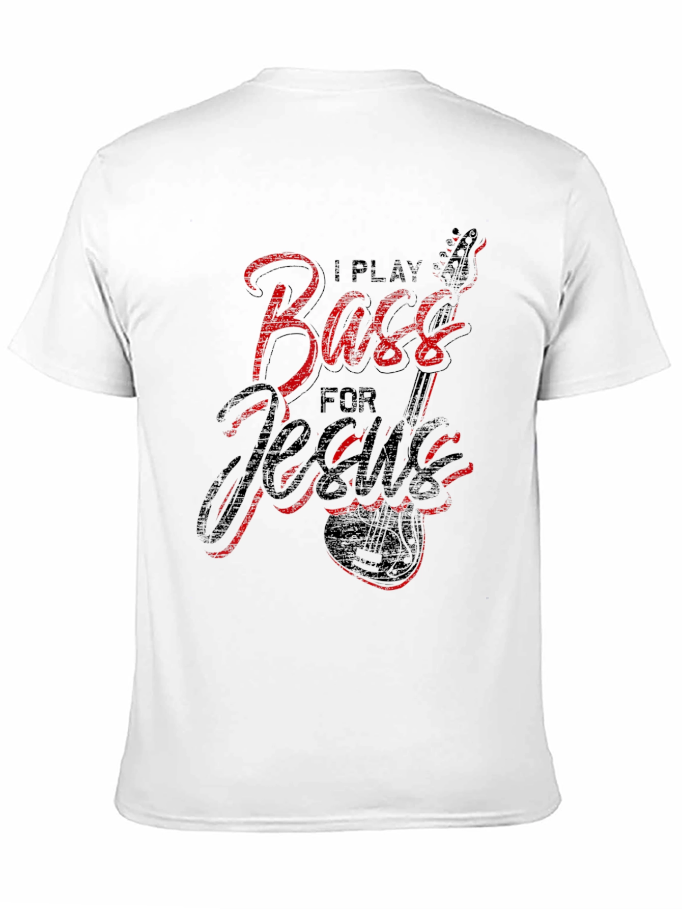 Black I Play Bass for Jesus Black T-Shirt view 11