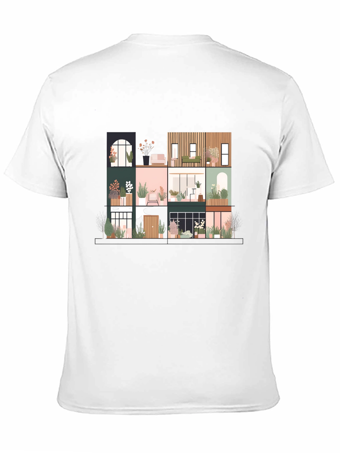 Black Urban Living T-Shirt - Stylish City Home Design view 11