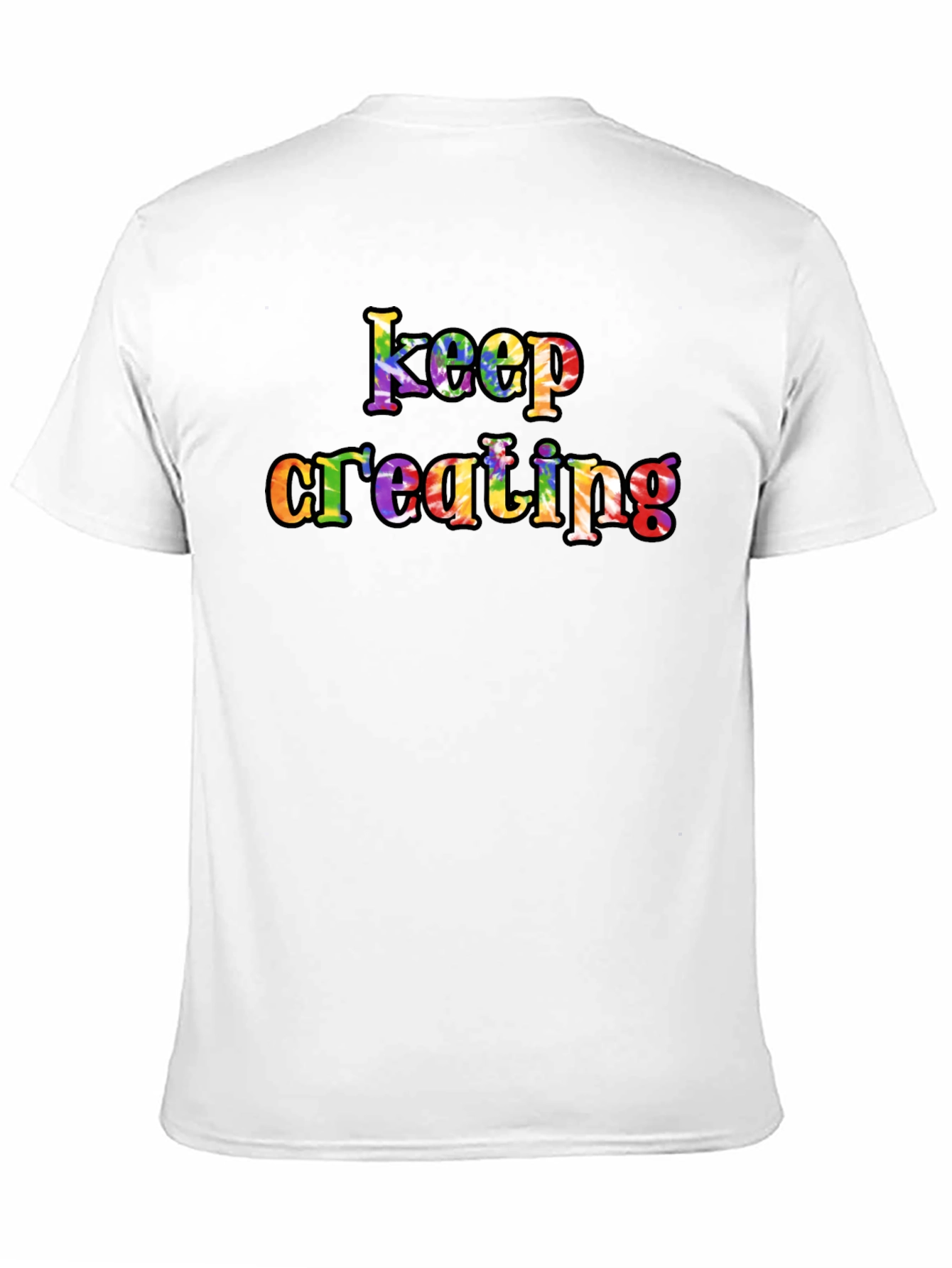 Black Keep Creating Rainbow Graphic T-Shirt - Unisex view 11