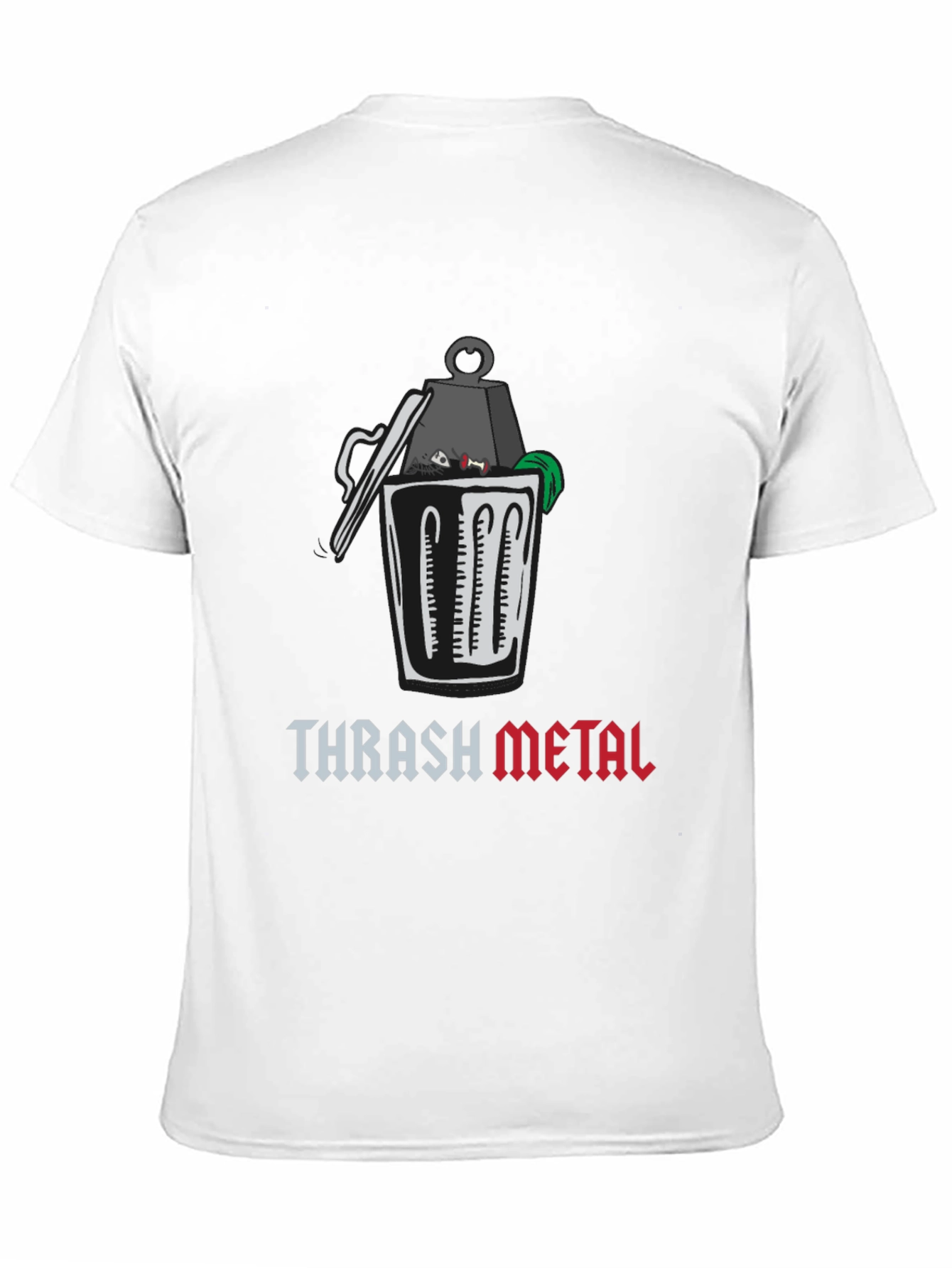 Black Thrash Metal Graphic T-Shirt - Humor Tee view 11