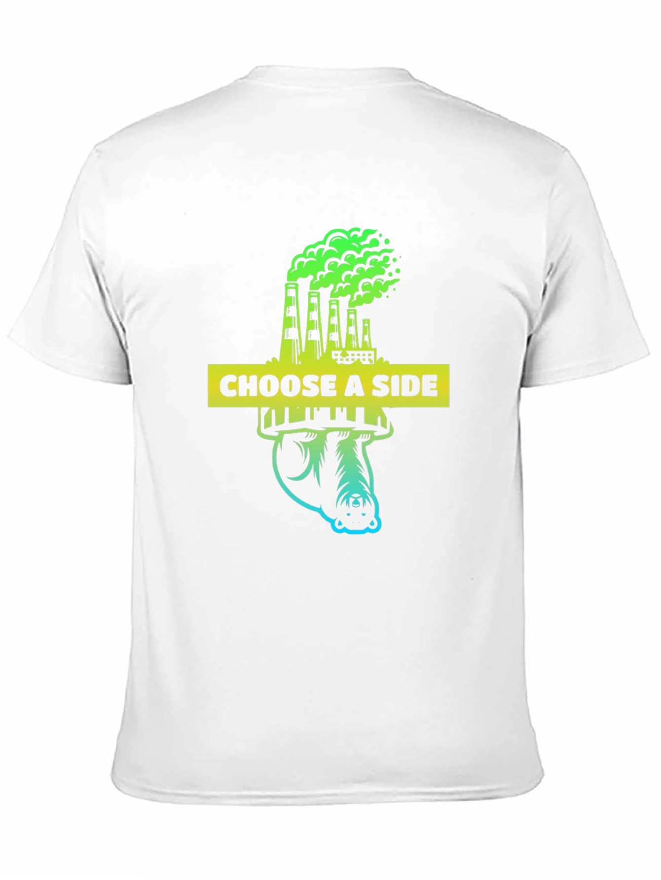 Black Choose a Side Graphic Tee - Environmental Awareness Shirt view 11
