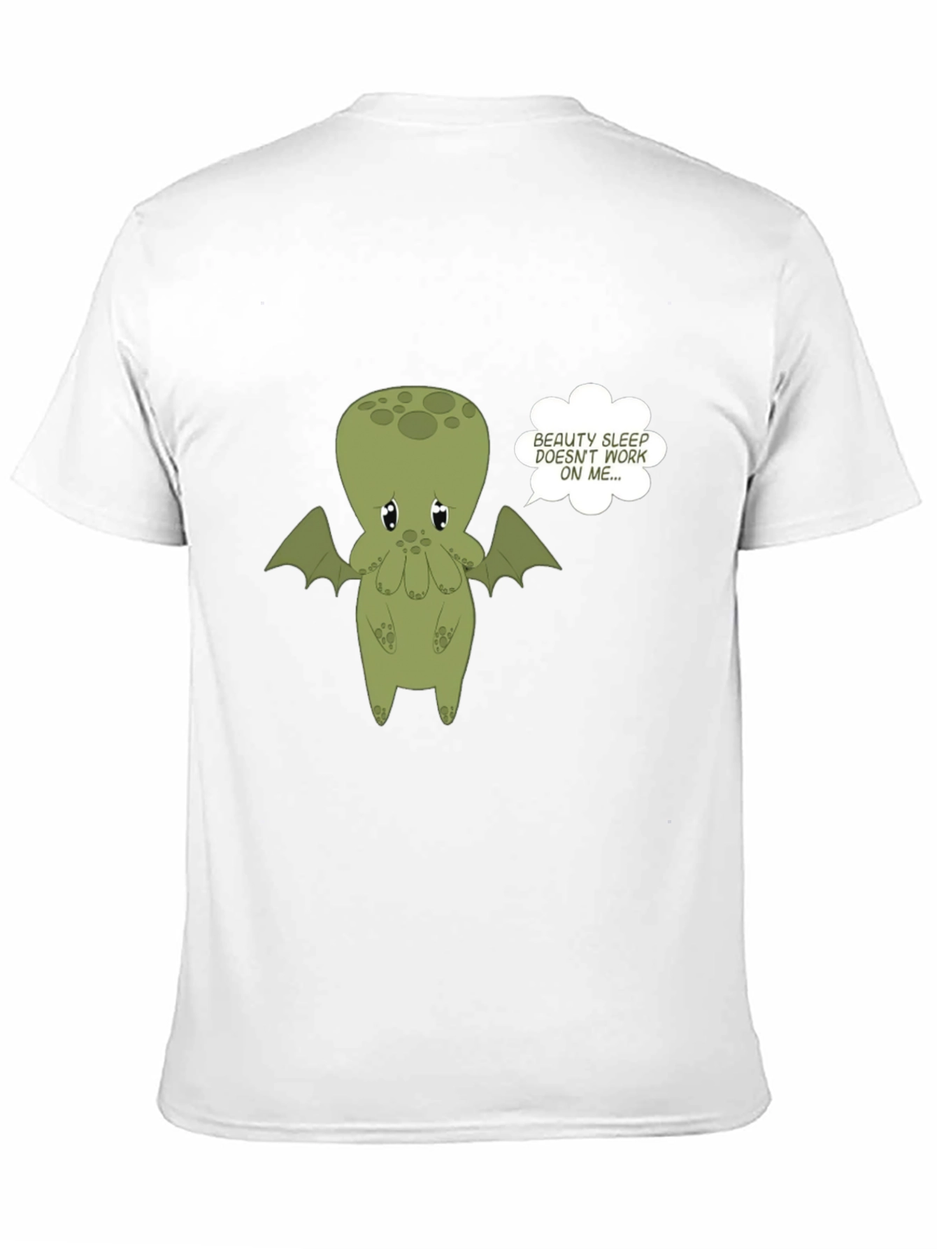Black Cute Cthulhu 'Beauty Sleep' Graphic Tee - Black view 11