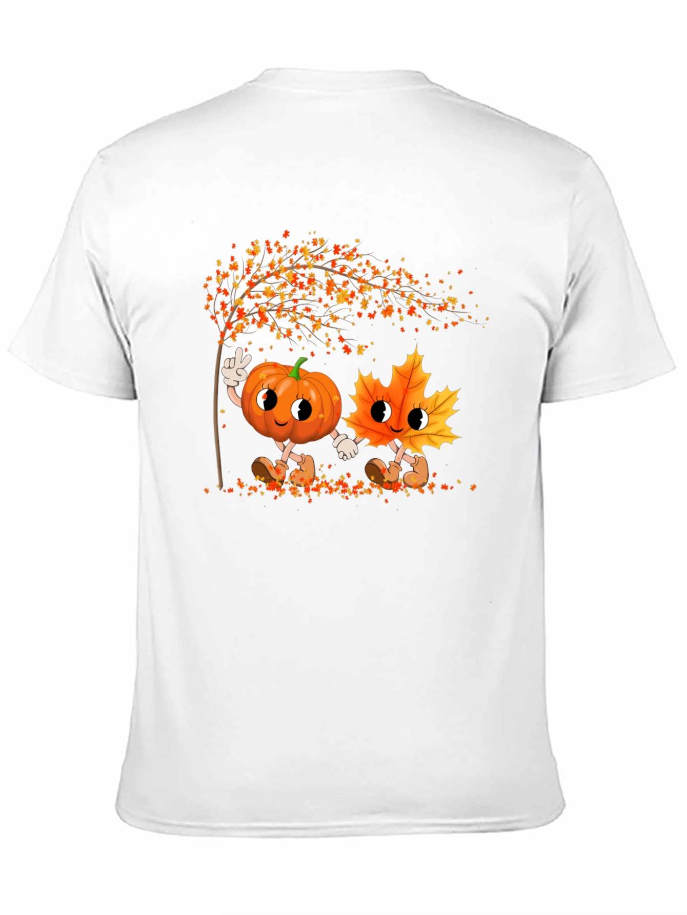 Black Fall Friends Tee - Pumpkin & Leaf Graphic view 11