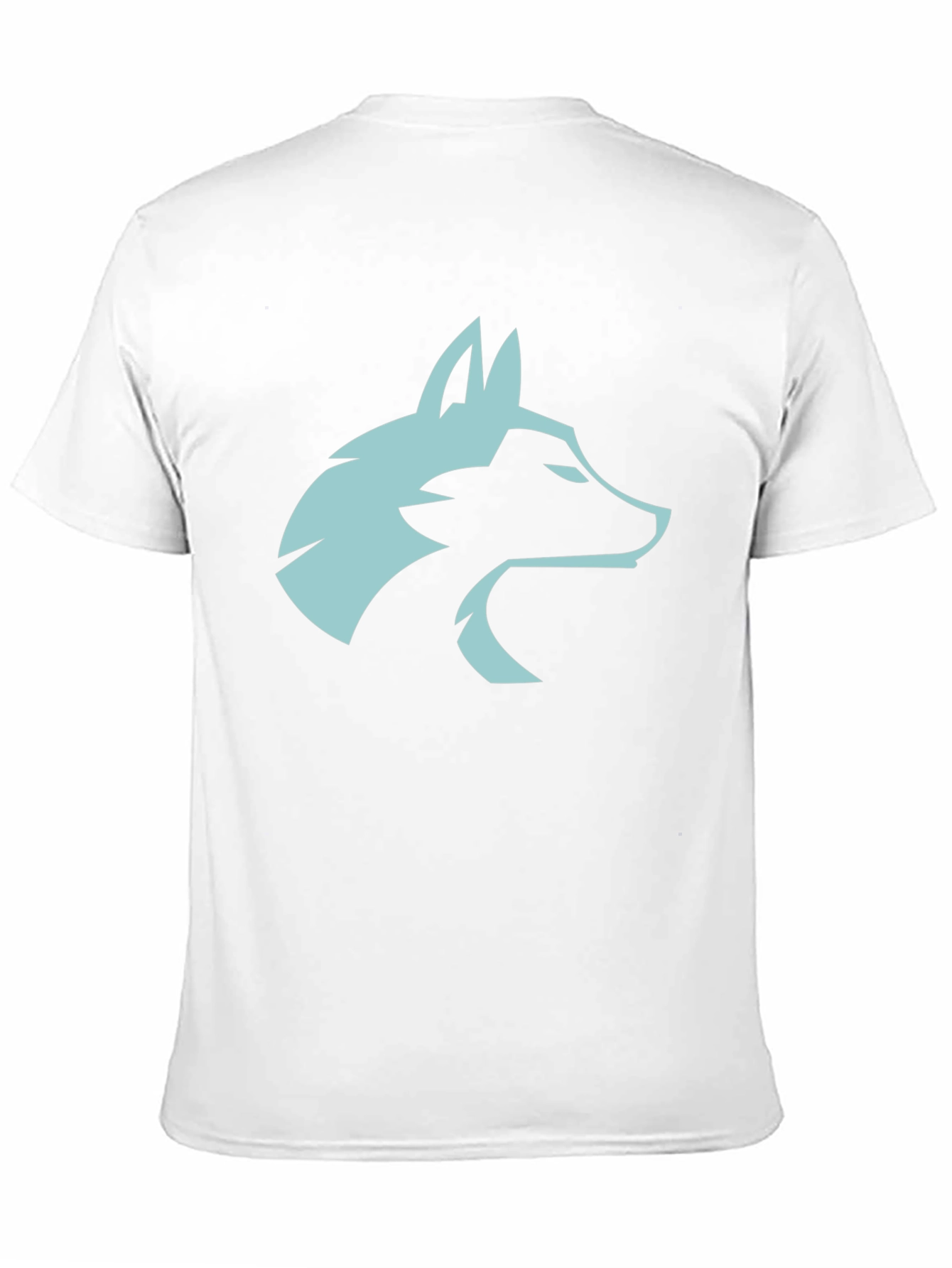 Black Cool Wolf Head Graphic Tee - Black Cotton Blend view 11