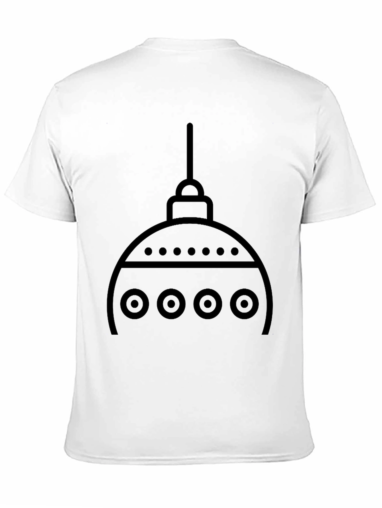 Black Minimalist Ornament Graphic Tee - Black Casual Shirt view 11