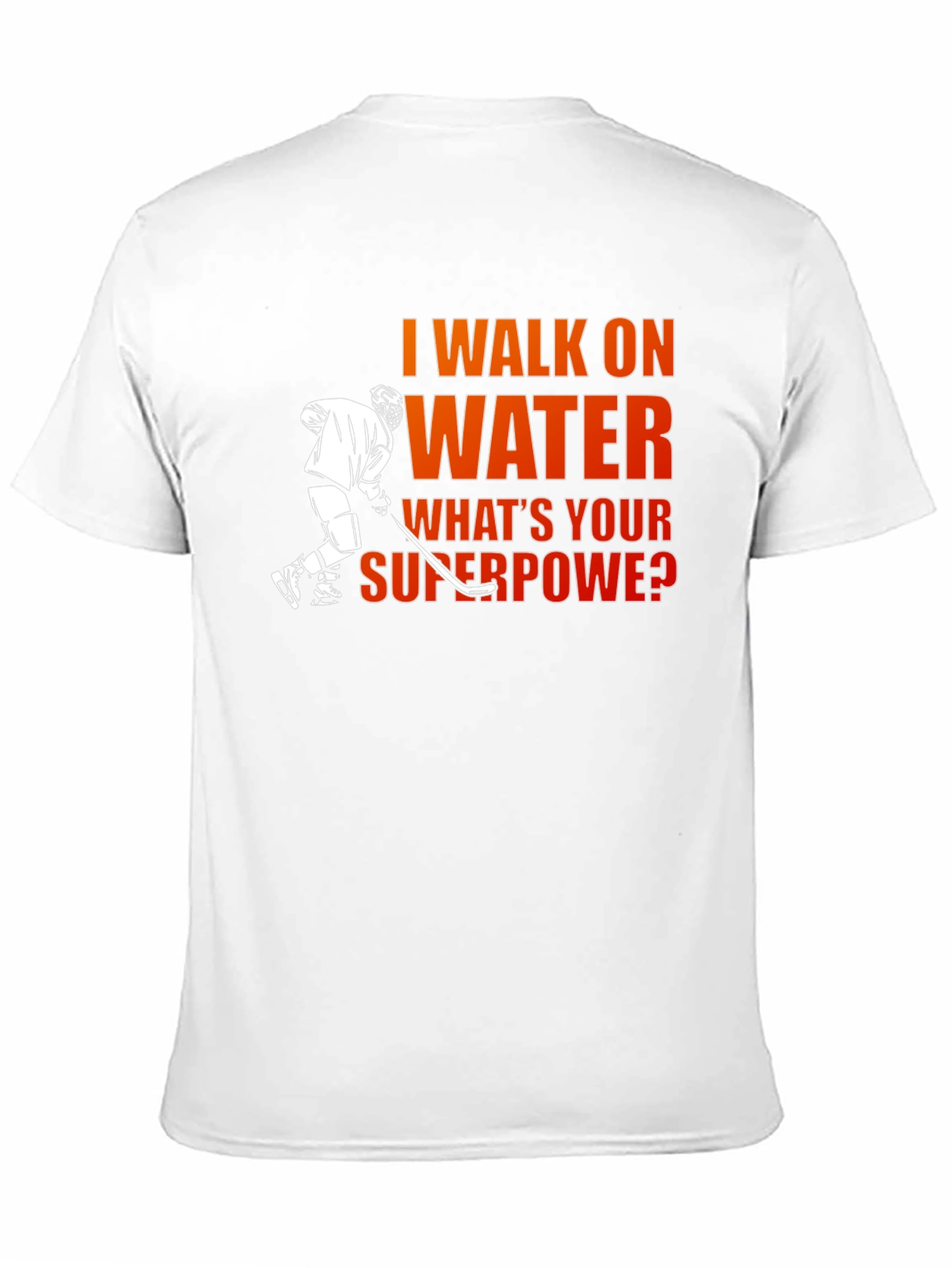 Black I Walk on Water Hockey T-Shirt view 11
