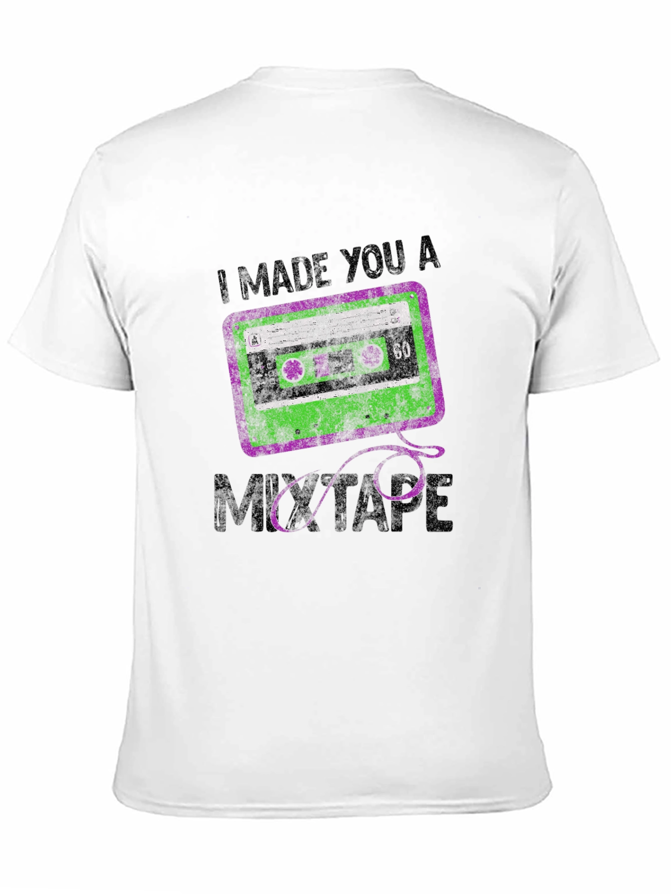 Black I Made You a Mixtape Graphic Tee - Vintage Cassette T-Shirt view 11