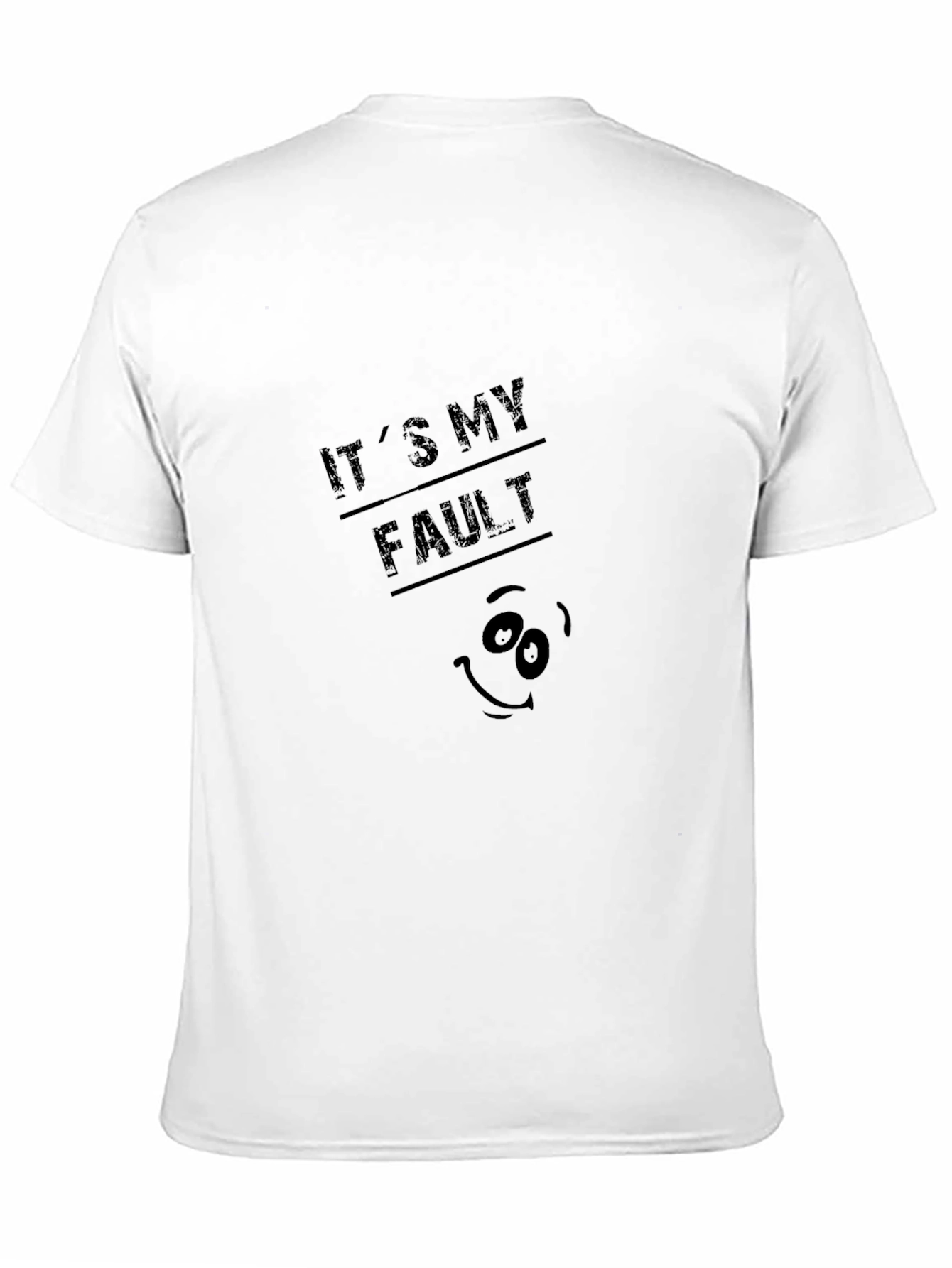 Black Humorous "It's My Fault" Black Graphic Tee view 11