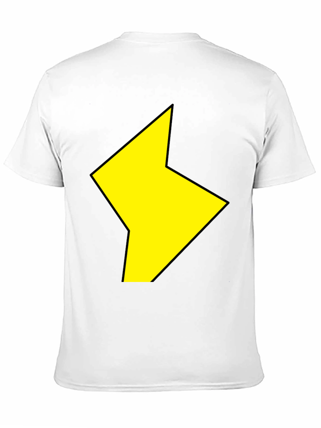 Black Black T-Shirt with Yellow Lightning Bolt Design view 11