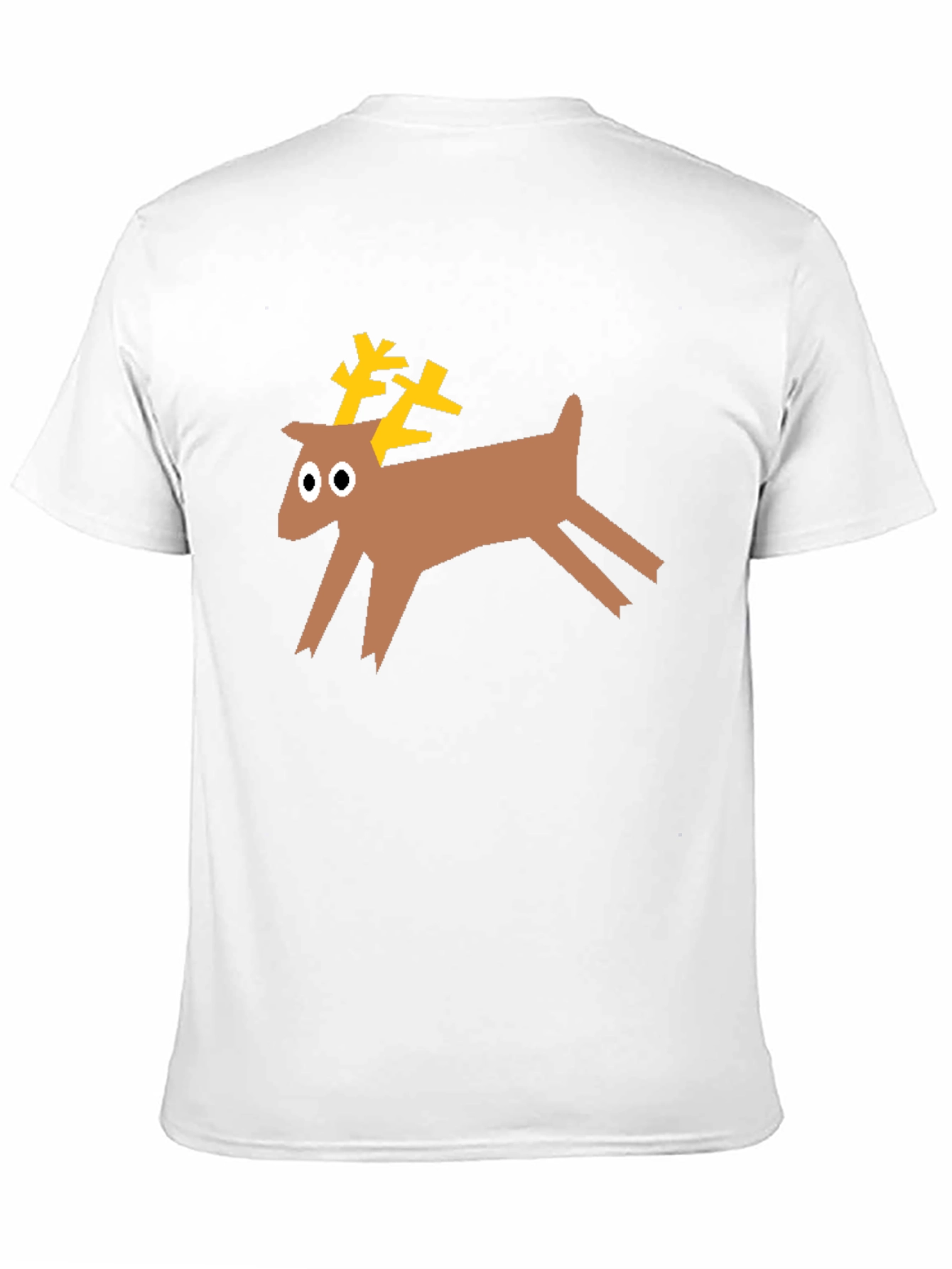 Black Reindeer Graphic Tee - Black Cotton T-Shirt view 11