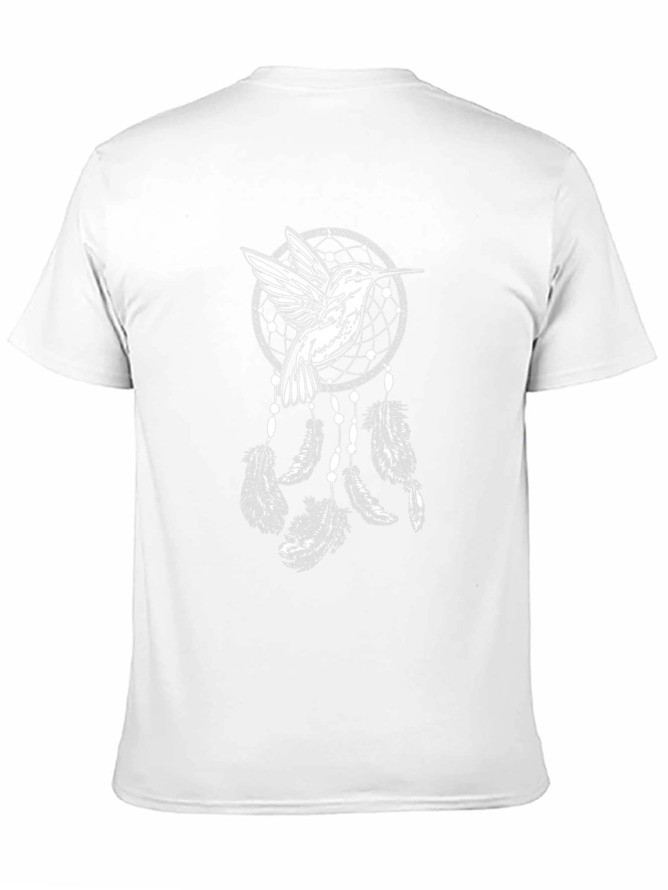 Black Hummingbird Dreamcatcher Black T-Shirt view 11
