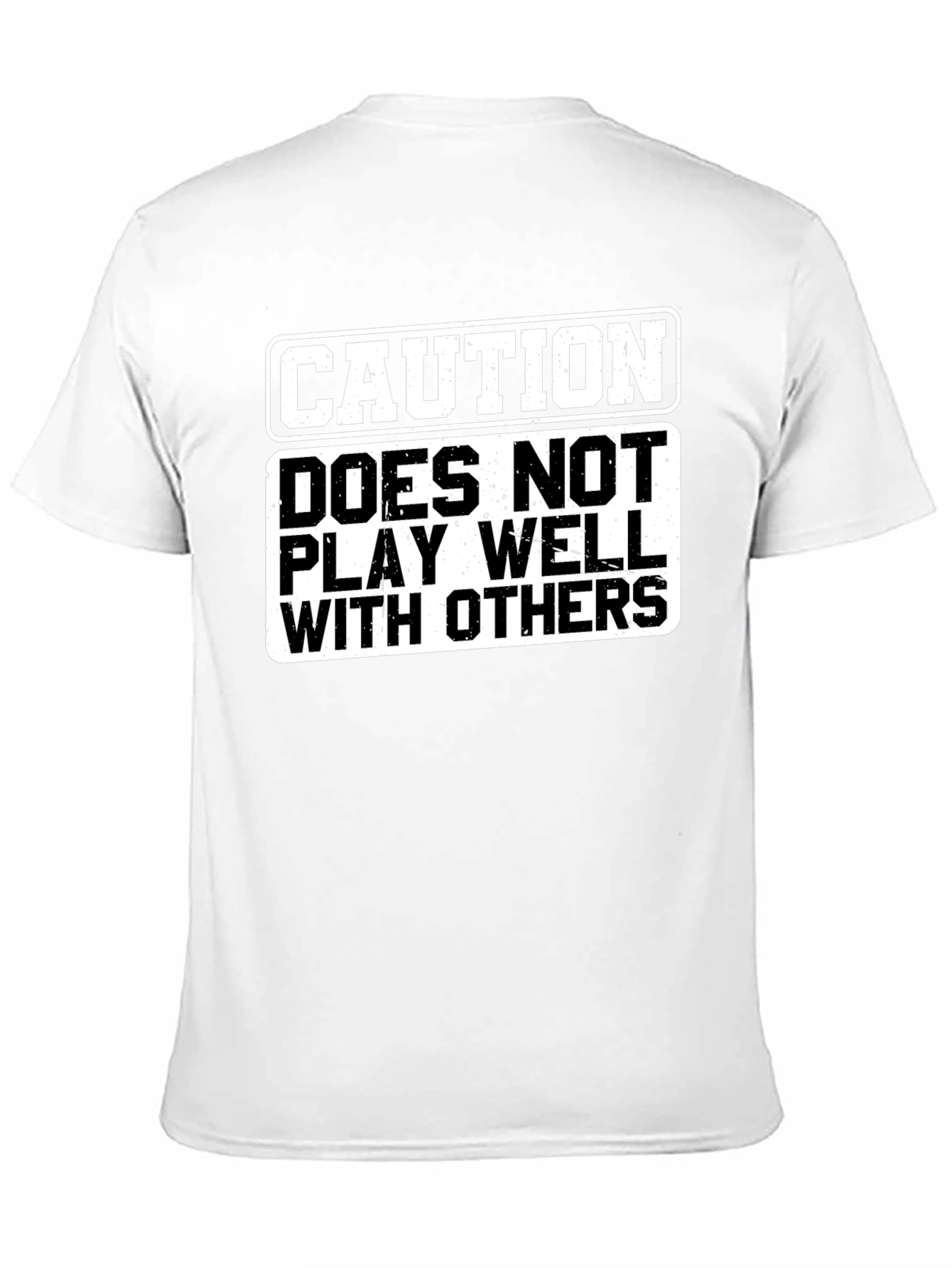 Black Caution Doesn't Play Well T-Shirt view 11