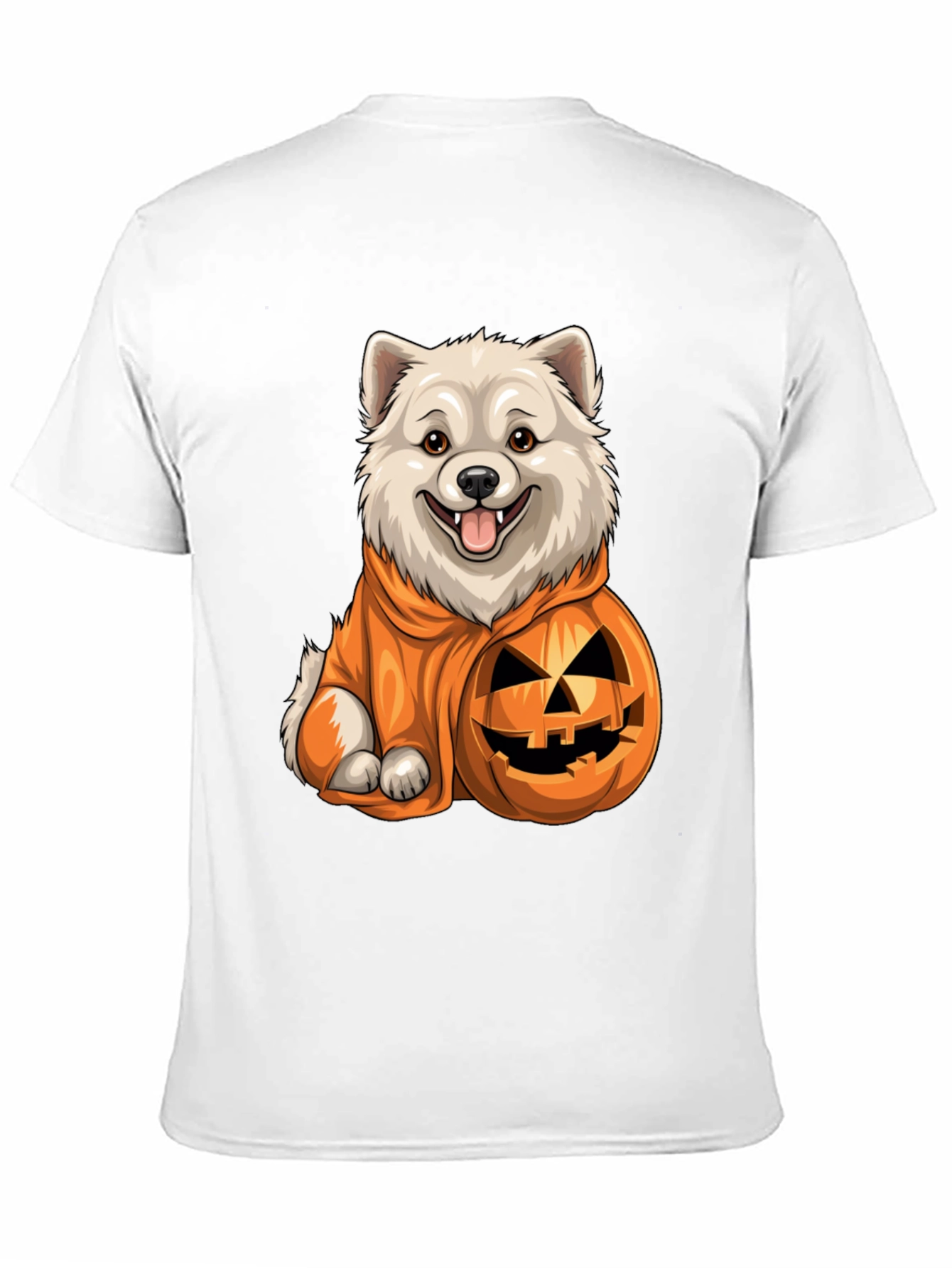 Black Dog in Pumpkin Costume T-Shirt view 11