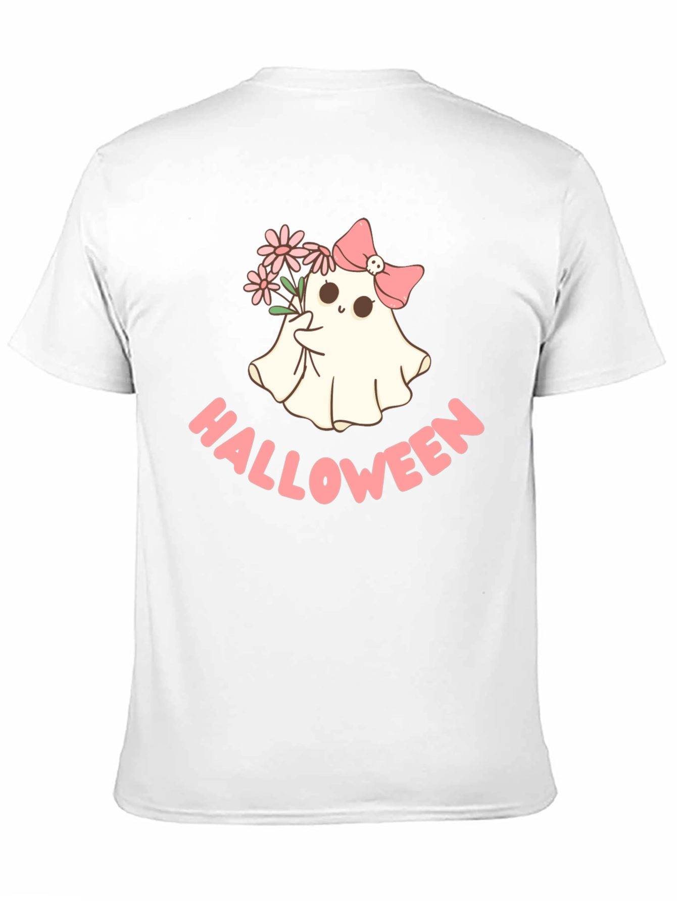 Black Cute Halloween Ghost T-Shirt view 11