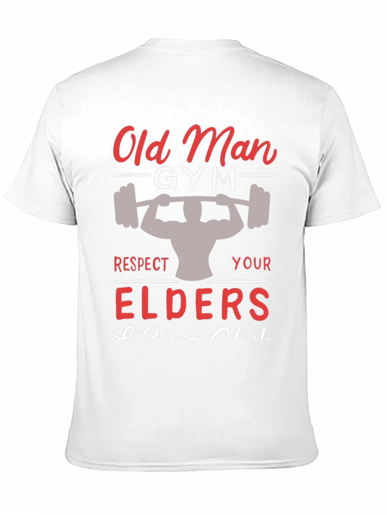 Black Old Man Gym T-Shirt - Respect Your Elders - Lifting Club view 11