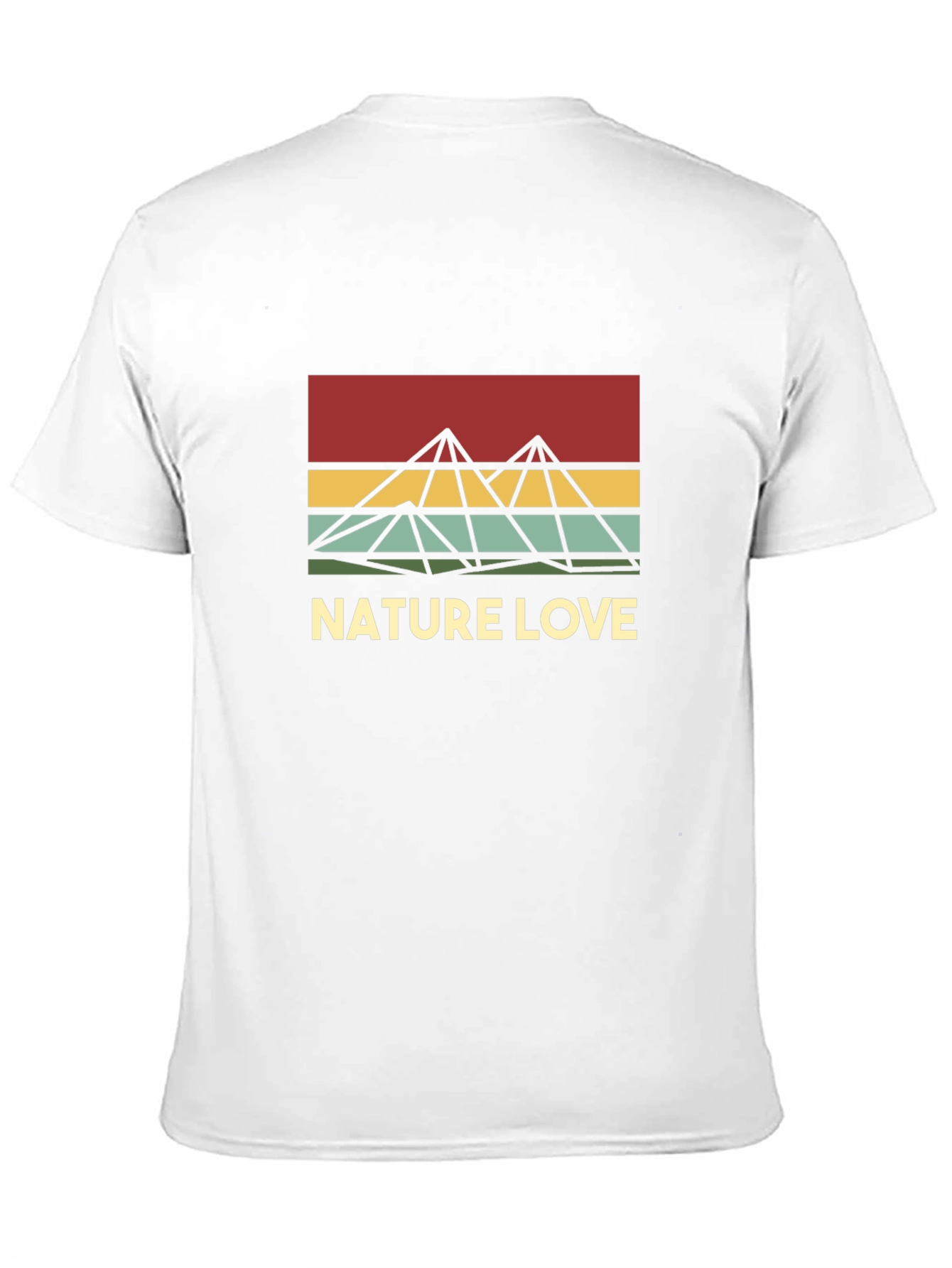 Black Nature Love Retro Mountain T-Shirt view 11