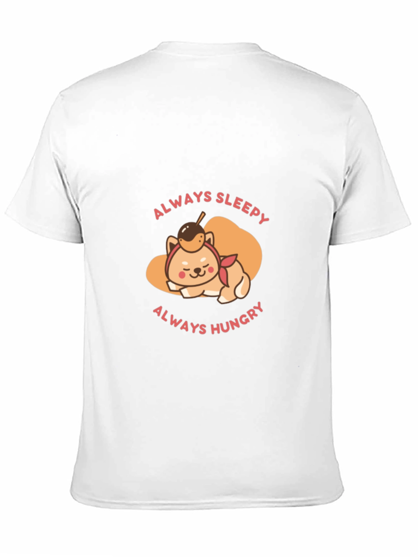 Black Always Sleepy Hungry Shiba Inu T-Shirt view 11