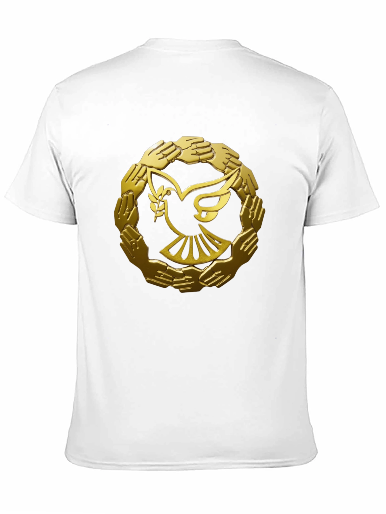 Black Peace Dove & Hands Graphic Tee - Black Cotton view 11