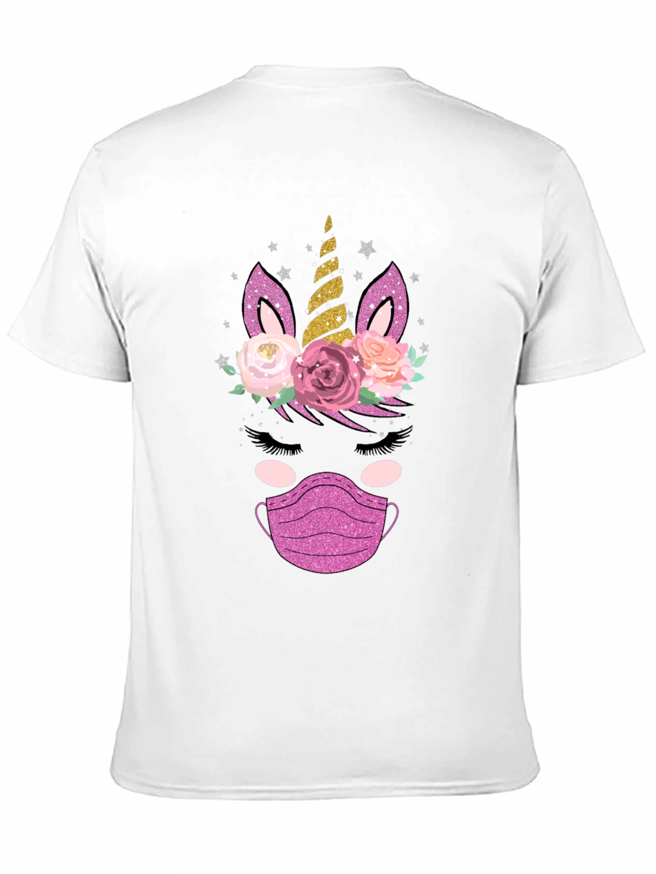 Black Unicorn Mask Graphic Tee - Stylish & Safe view 11