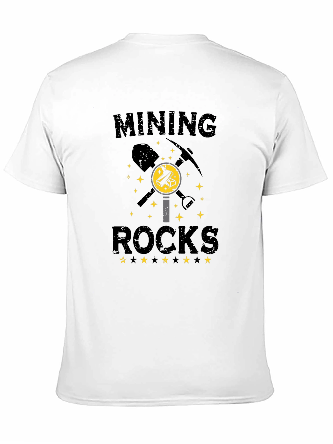 Black Mining Rocks T-Shirt: Miner Graphic Tee view 11