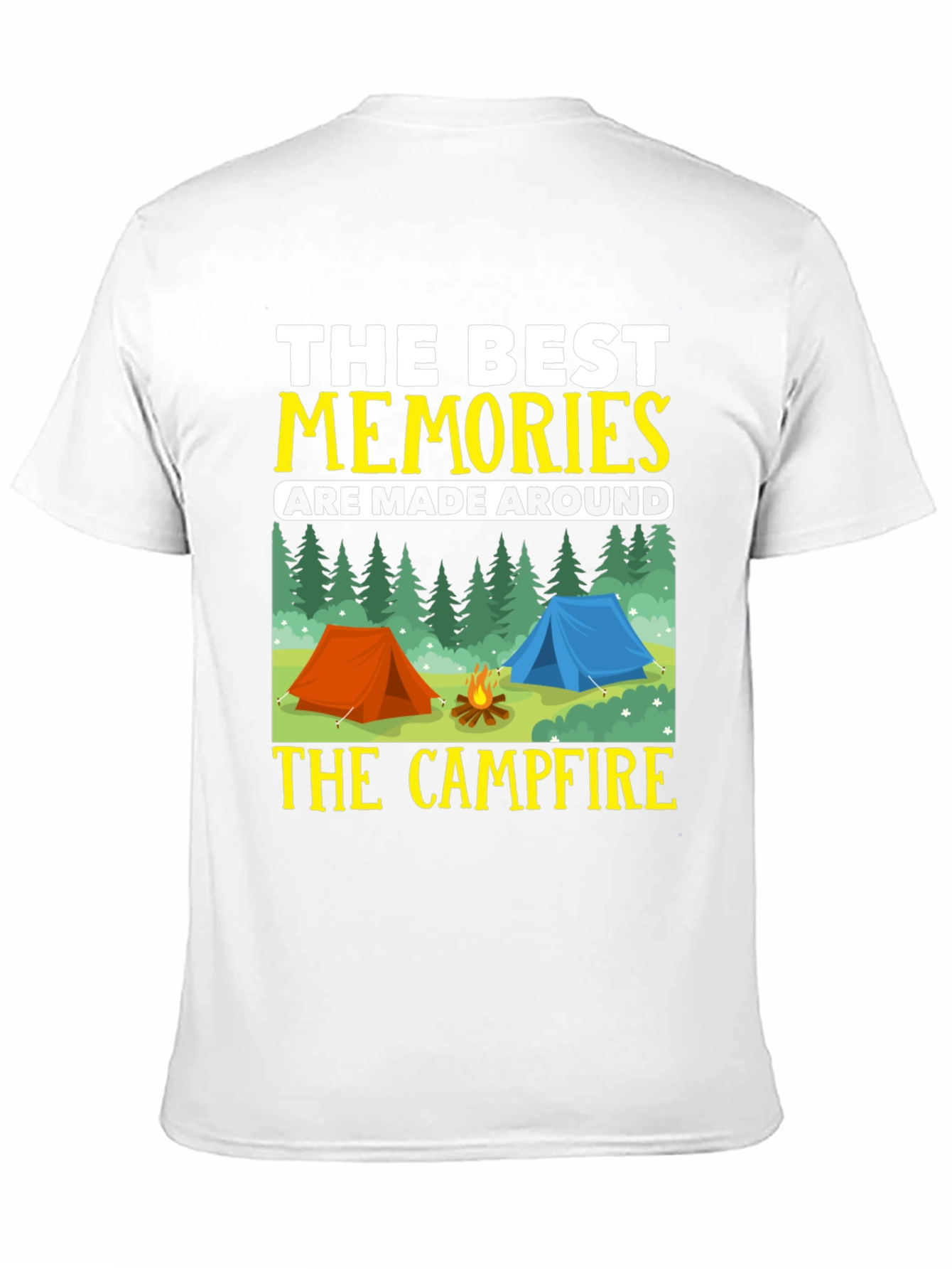 Black Camping Memories T-Shirt - Campfire Design view 11