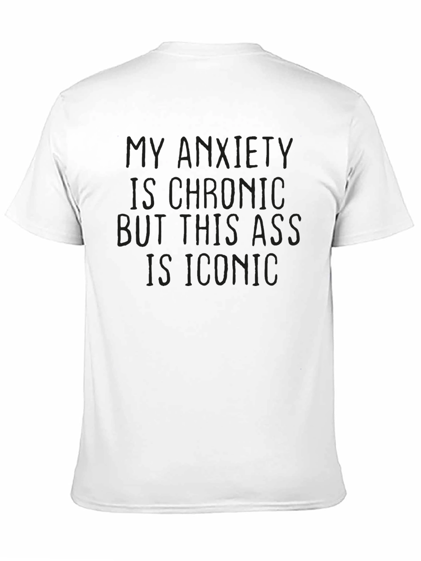 Black Anxiety Chronic Iconic Graphic T-Shirt view 11