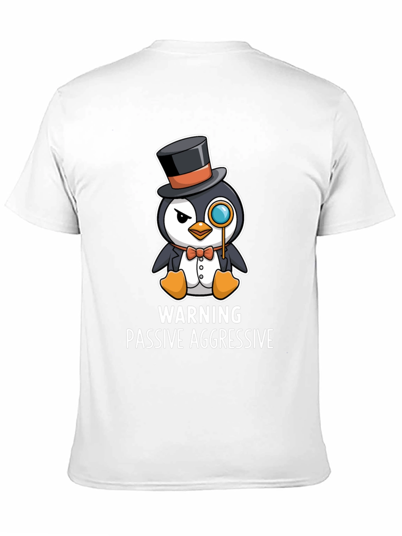 Black Passive Aggressive Penguin T-Shirt view 11