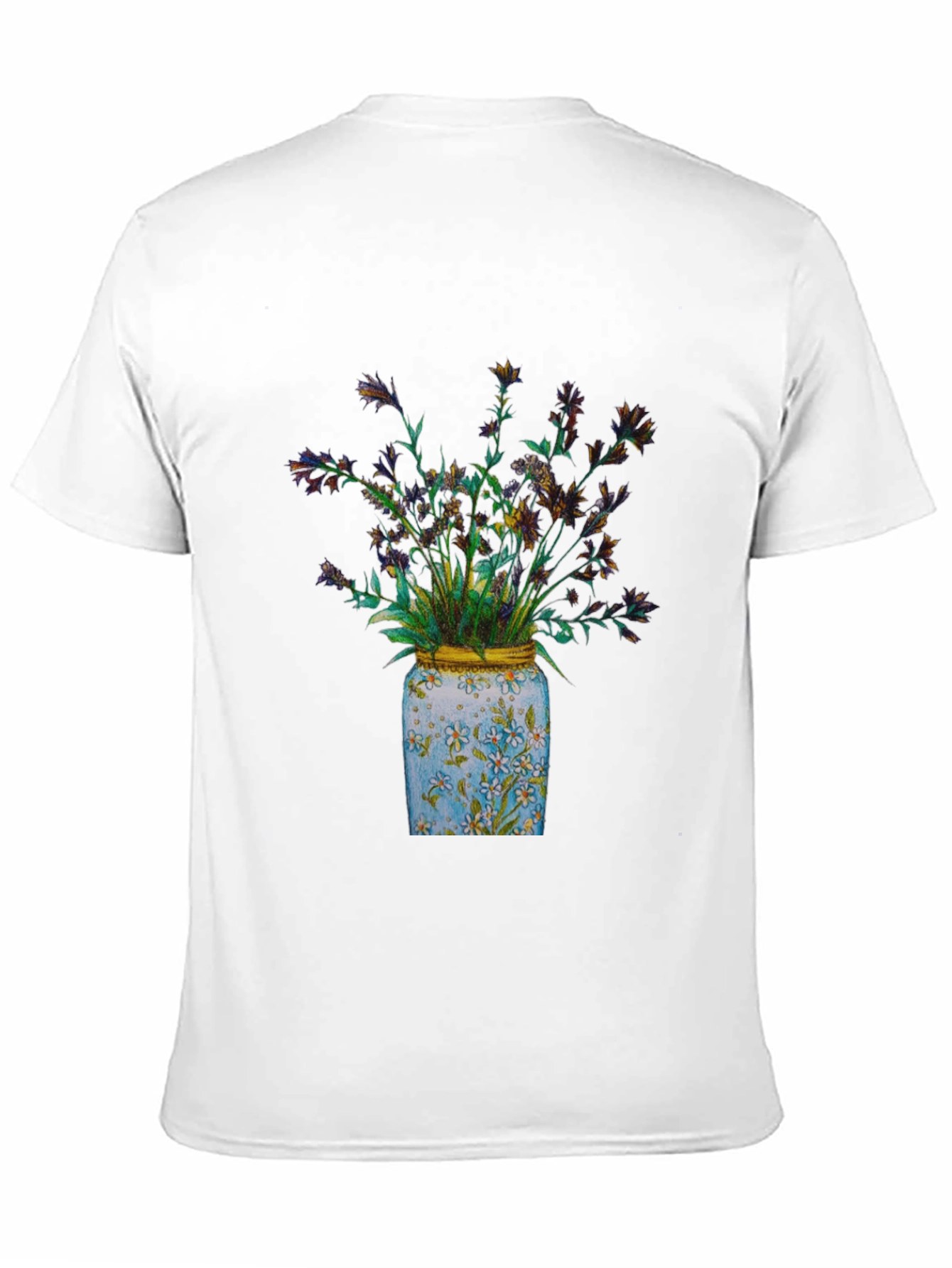 Black Floral Jar Graphic Tee - Soft Cotton Blend view 11