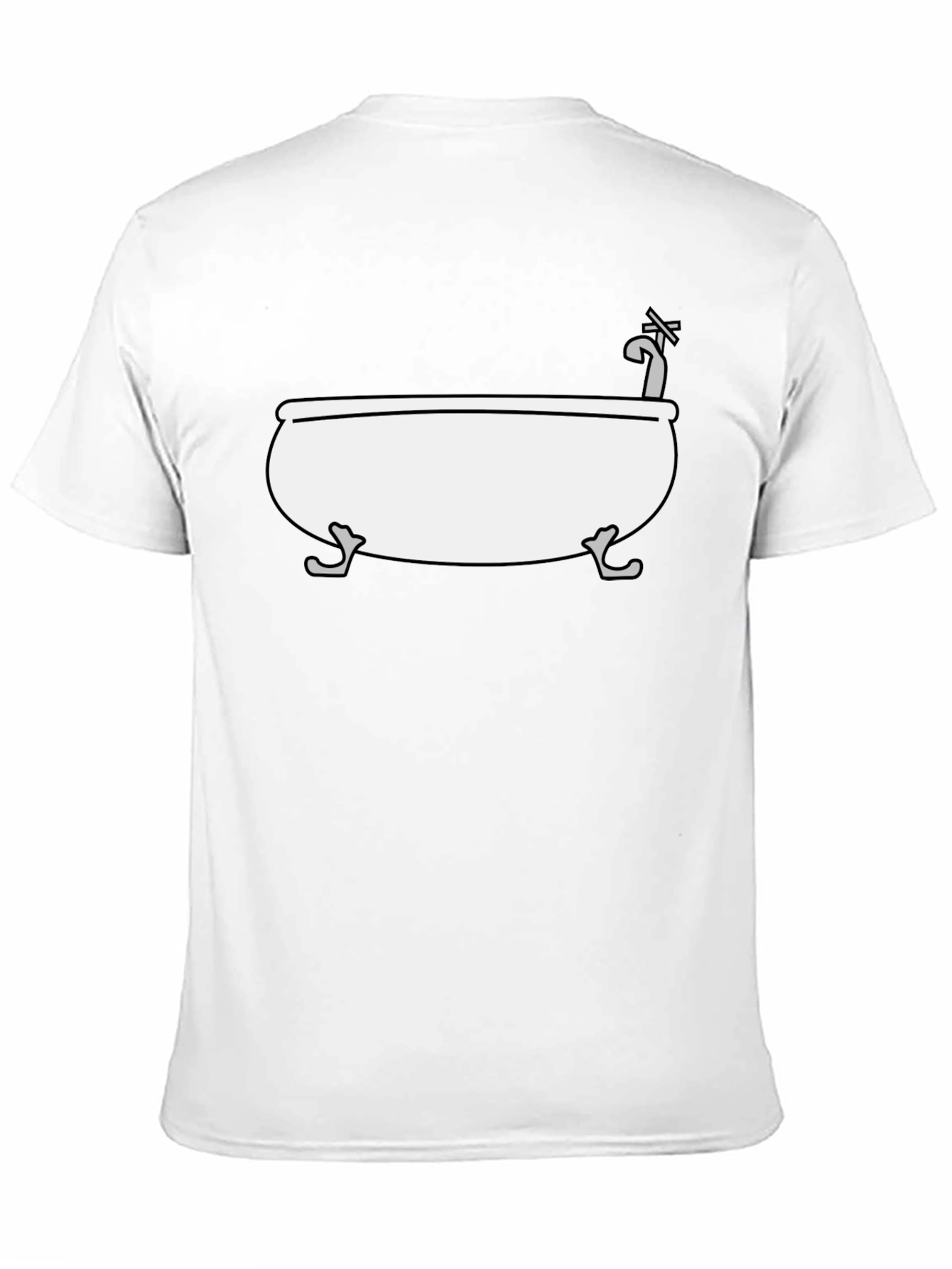Black Bathtub Graphic Tee - Quirky Unisex T-Shirt view 11