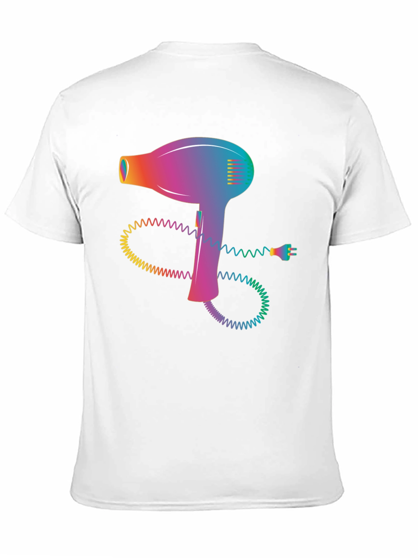 Black Retro Hair Dryer Graphic Tee - Stylish Black T-Shirt view 11