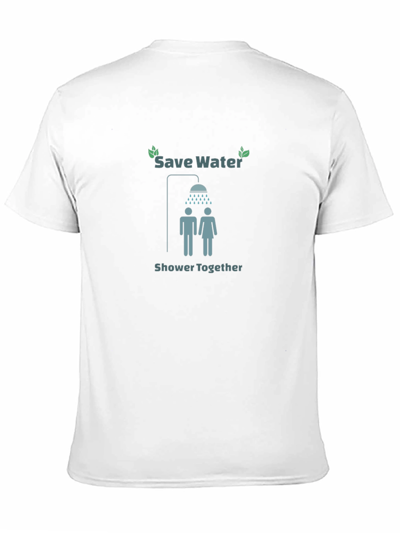 Black Save Water, Shower Together Graphic T-Shirt view 11