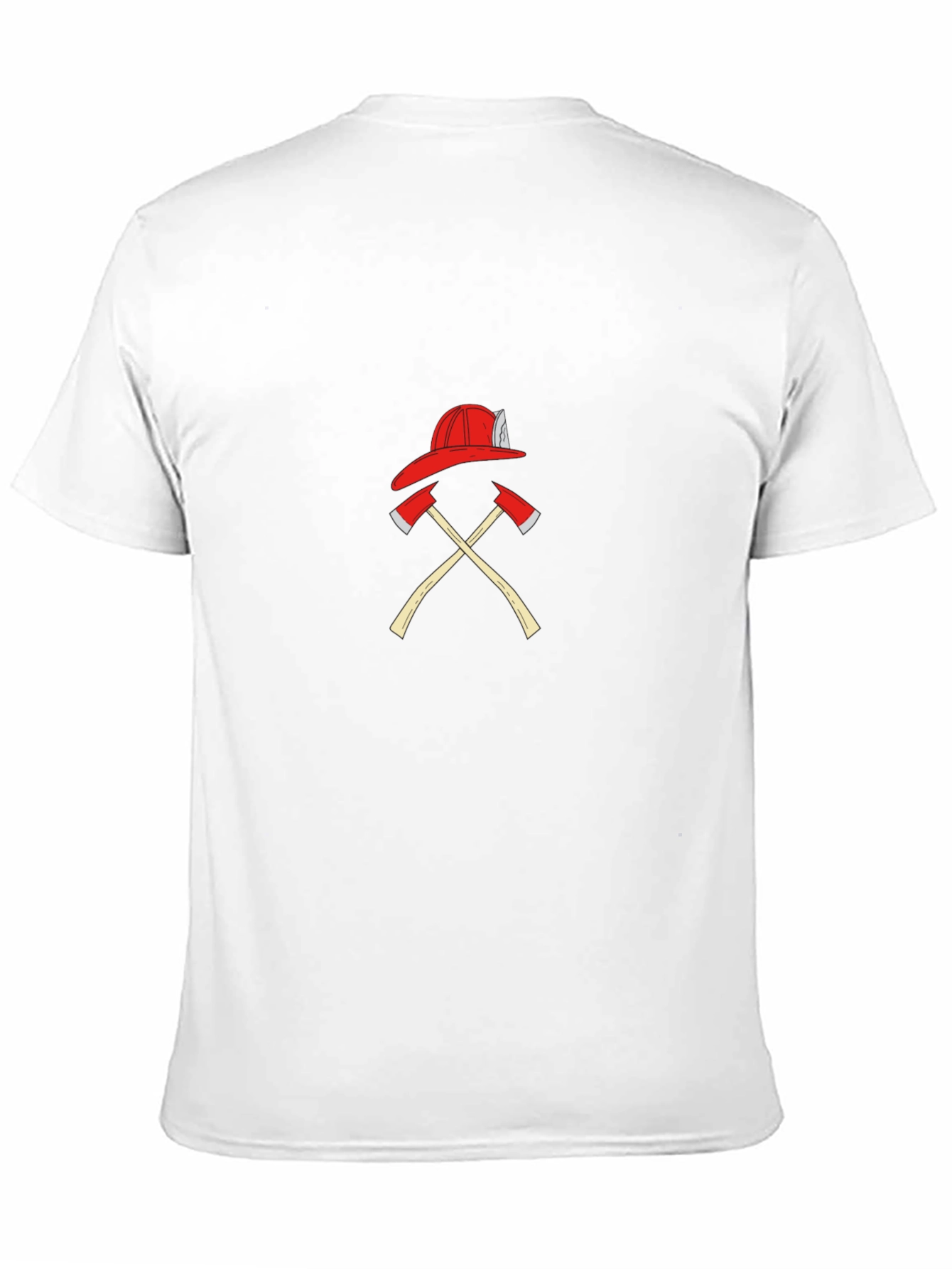 Black Firefighter Axe & Helmet Graphic Tee view 11