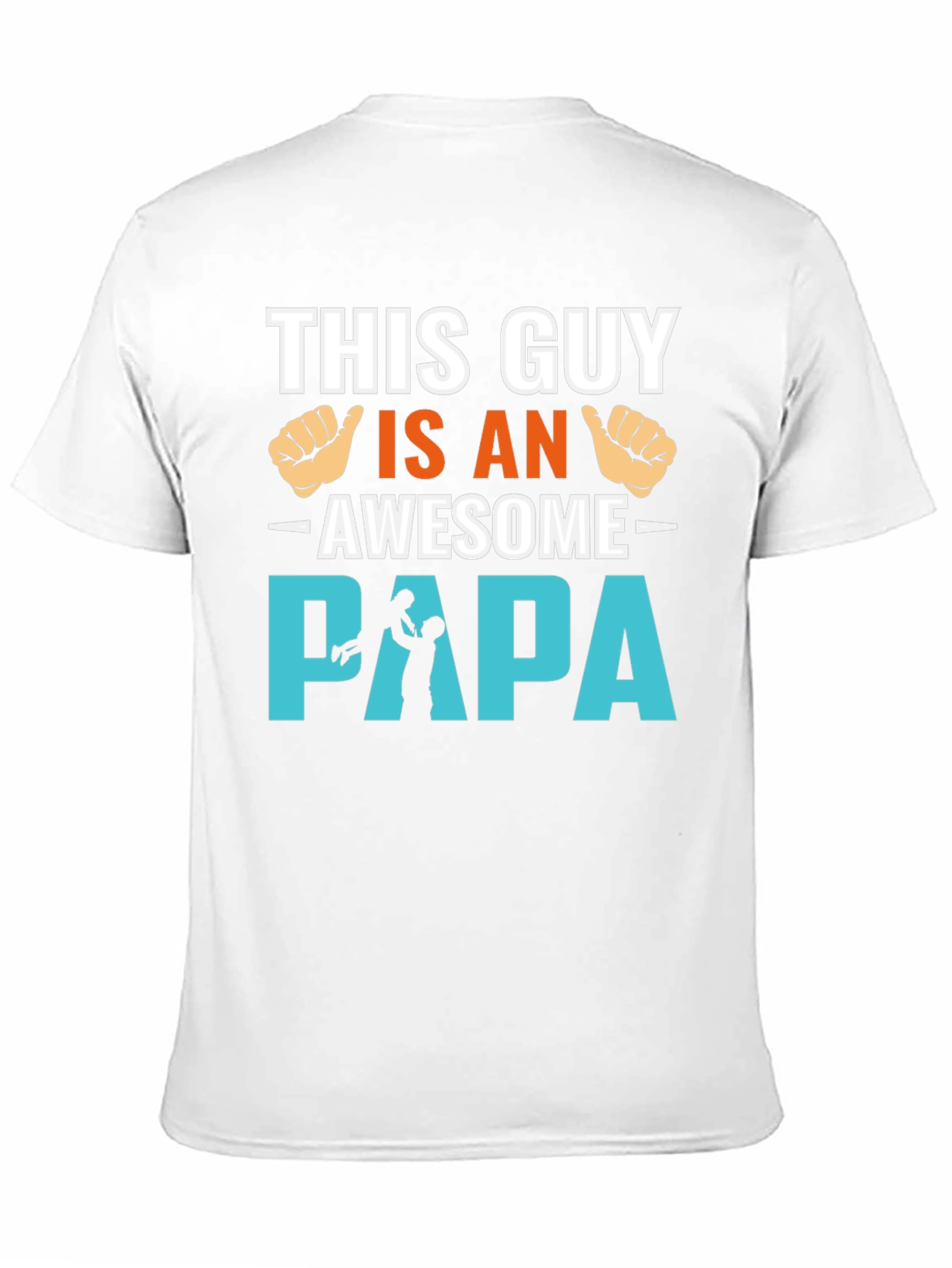 Black Awesome Papa T-Shirt view 11