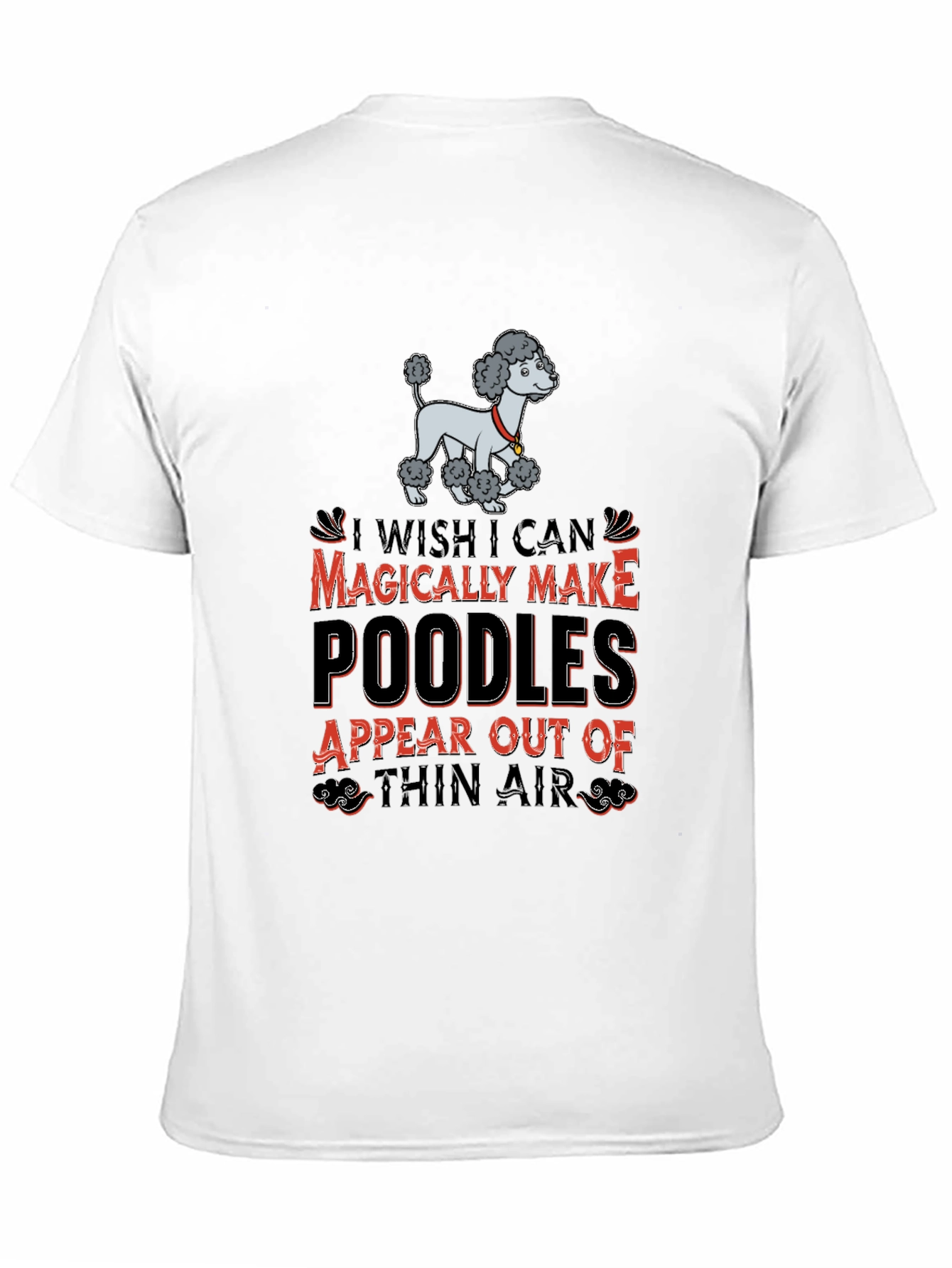 Black Magical Poodles Graphic Tee - Fun Novelty Shirt view 11