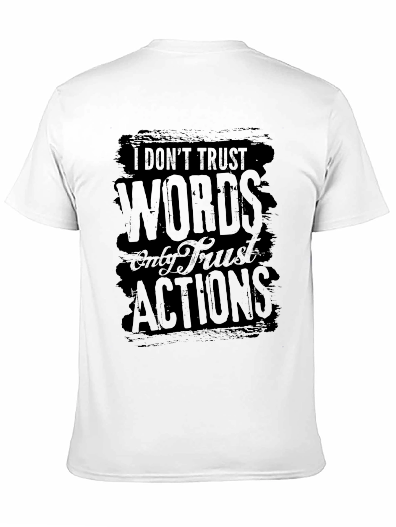 Black I Don't Trust Words Graphic Tee - Black view 11