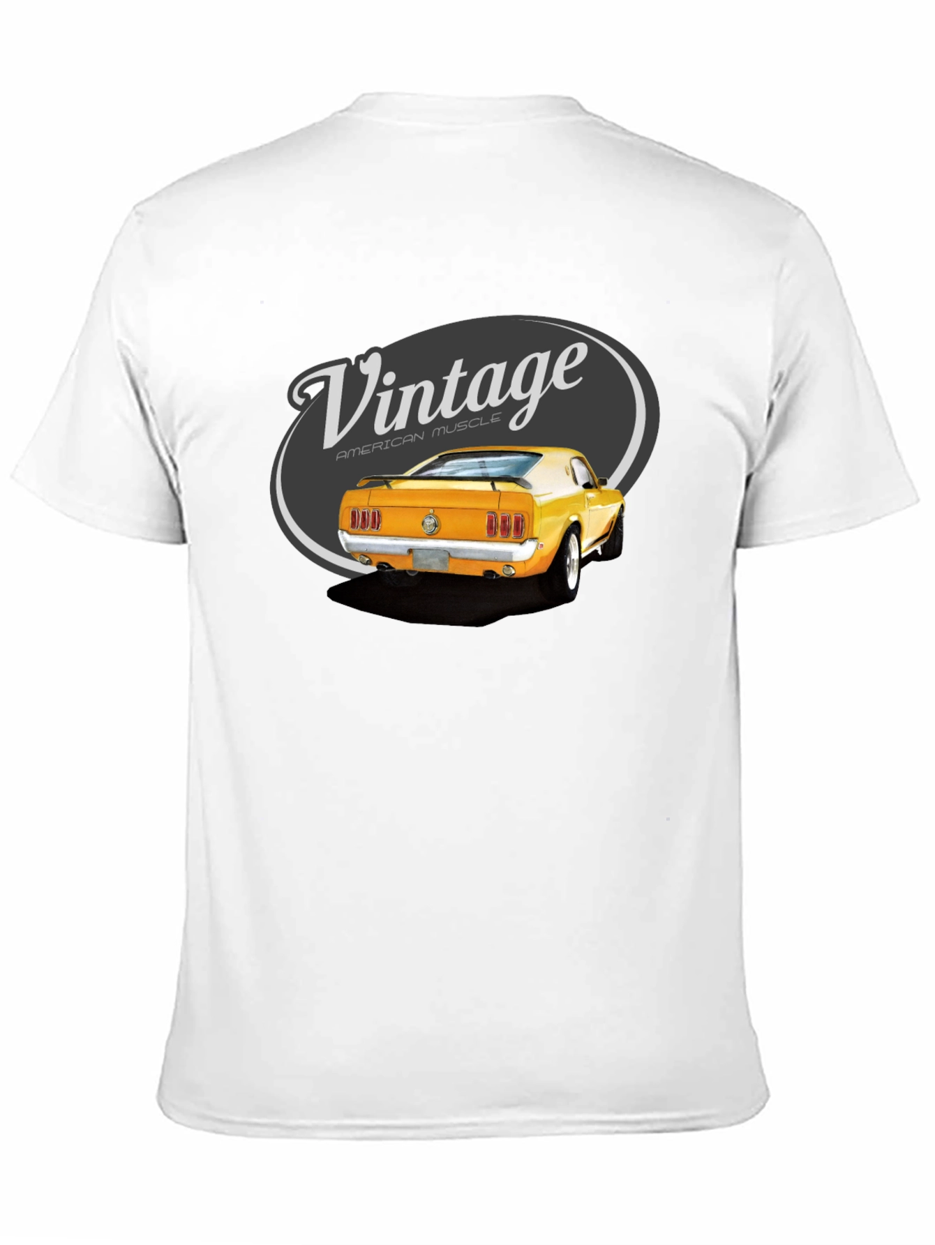 Black Vintage American Muscle Car T-Shirt view 11