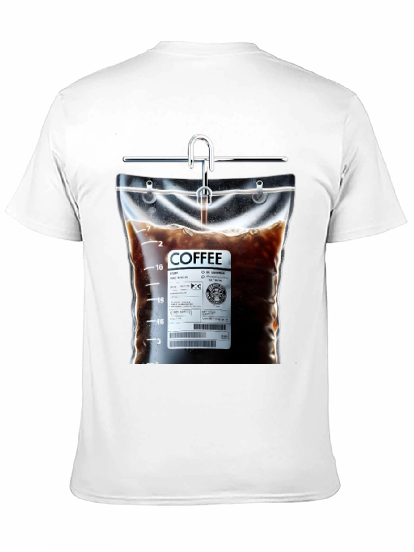 Black Coffee Drip T-Shirt - Novelty Graphic Tee view 11