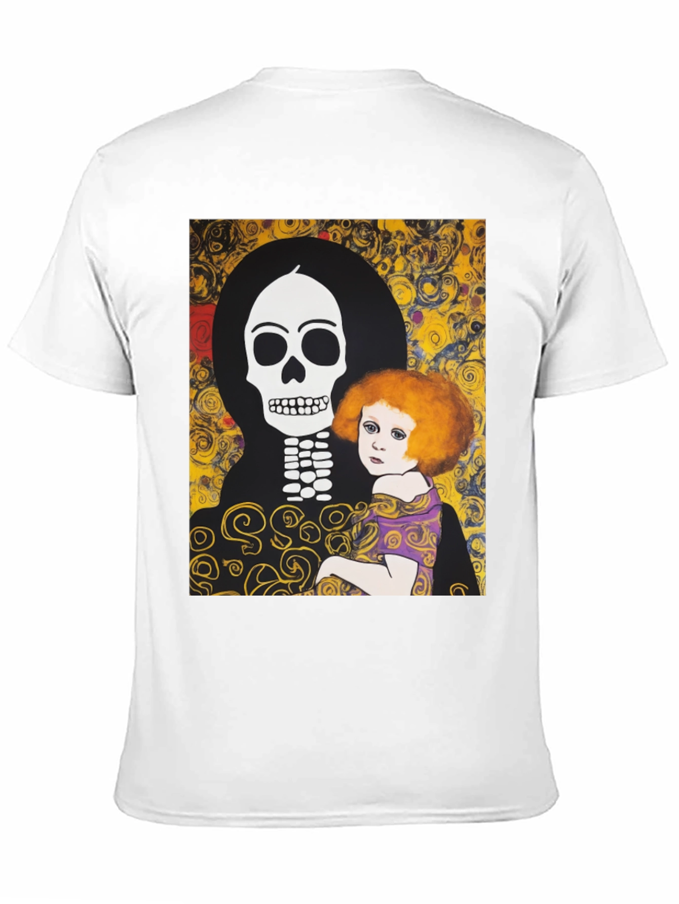 Black Klimt Death & Life Graphic Tee - Dark Humor Art view 11