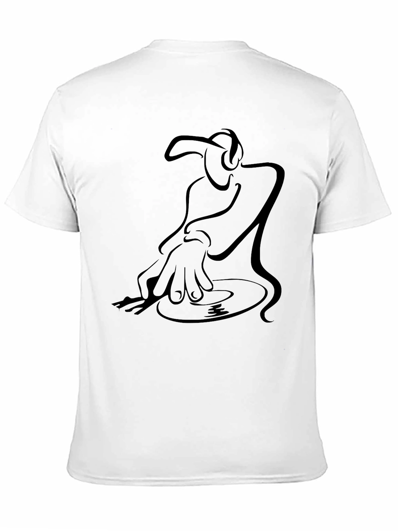 Black DJ Graphic Black T-Shirt - Turntable Design view 11