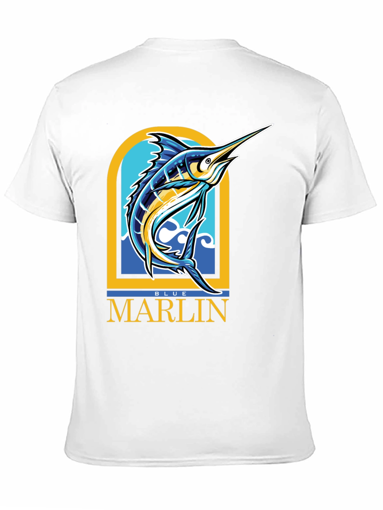 Black Blue Marlin Graphic T-Shirt - Men's Black Tee view 11
