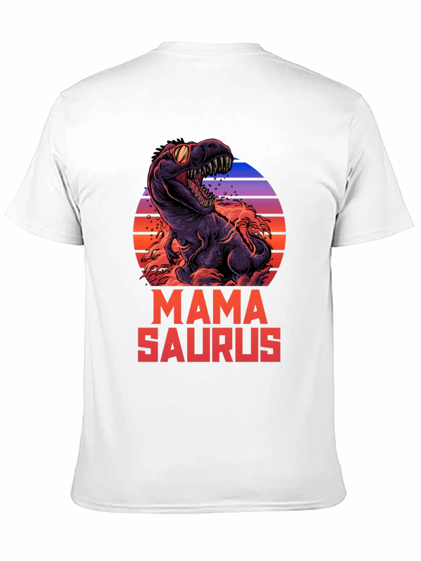 Black Mama Saurus Dinosaur Graphic T-Shirt view 11