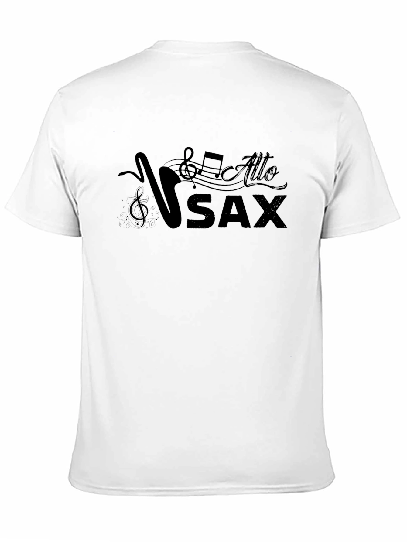 Black Alto Sax Music T-Shirt - Stylish & Comfortable! view 11