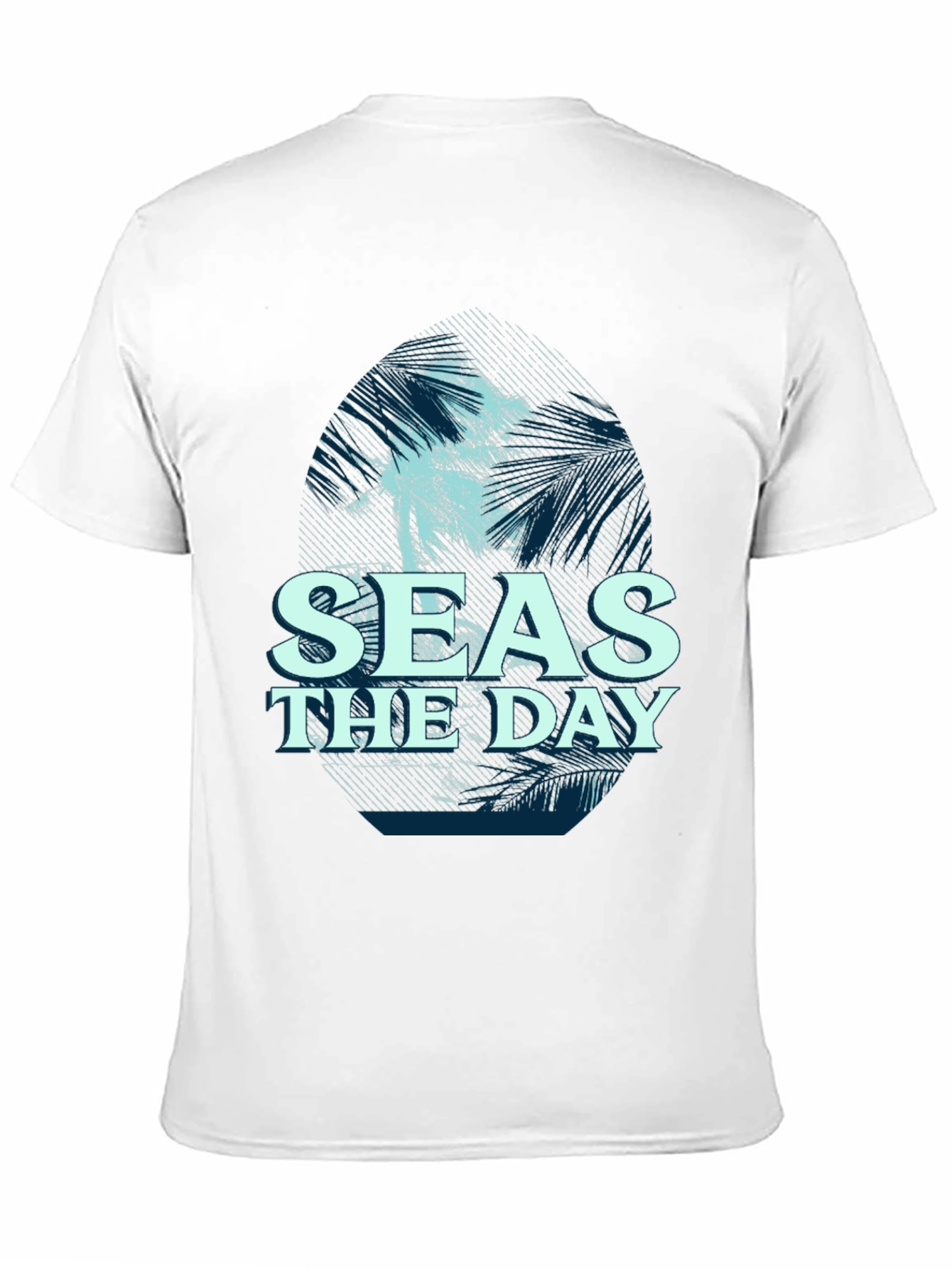 Seas the Day Graphic T-Shirt, Black Casual Tee - 11
