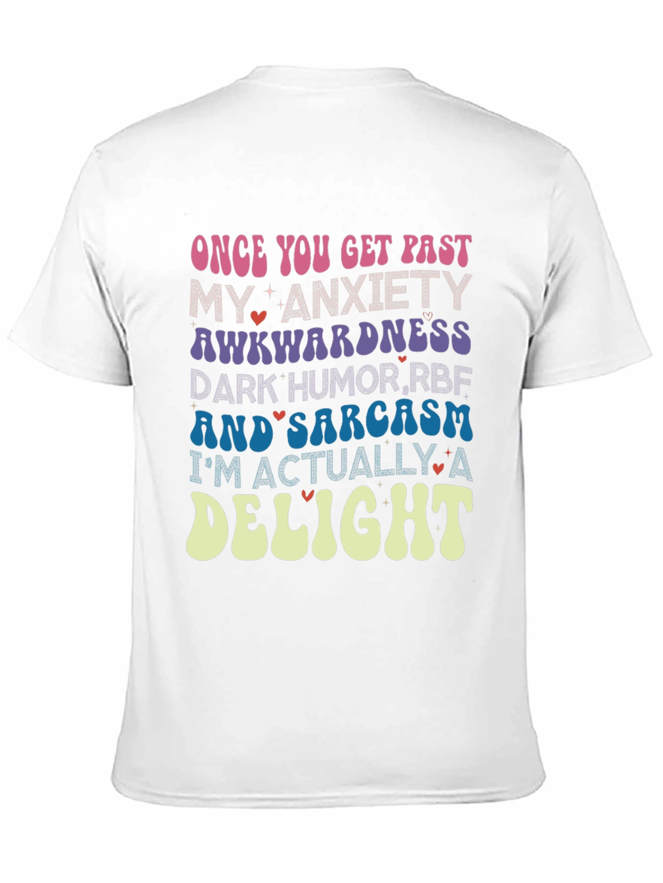Black Anxiety Sarcasm Delight Novelty Graphic Tee view 11