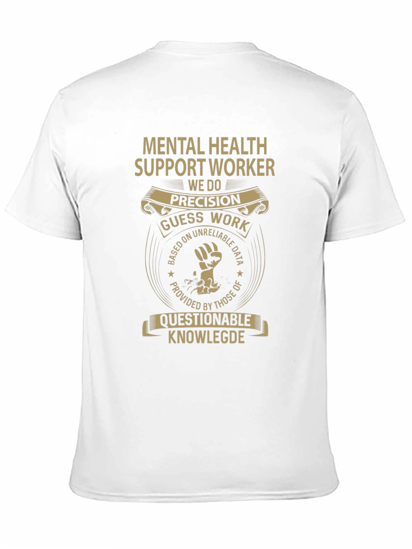 Black Mental Health Support Worker Novelty T-Shirt view 11